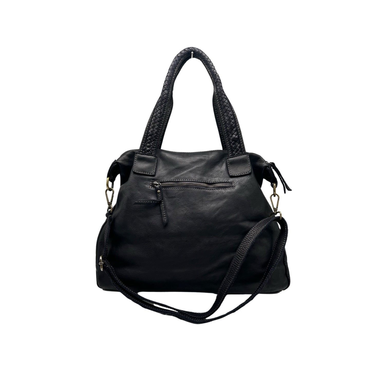 GRAND SAC EPAULE 2 POCHE CUIR WASHED TAMARA