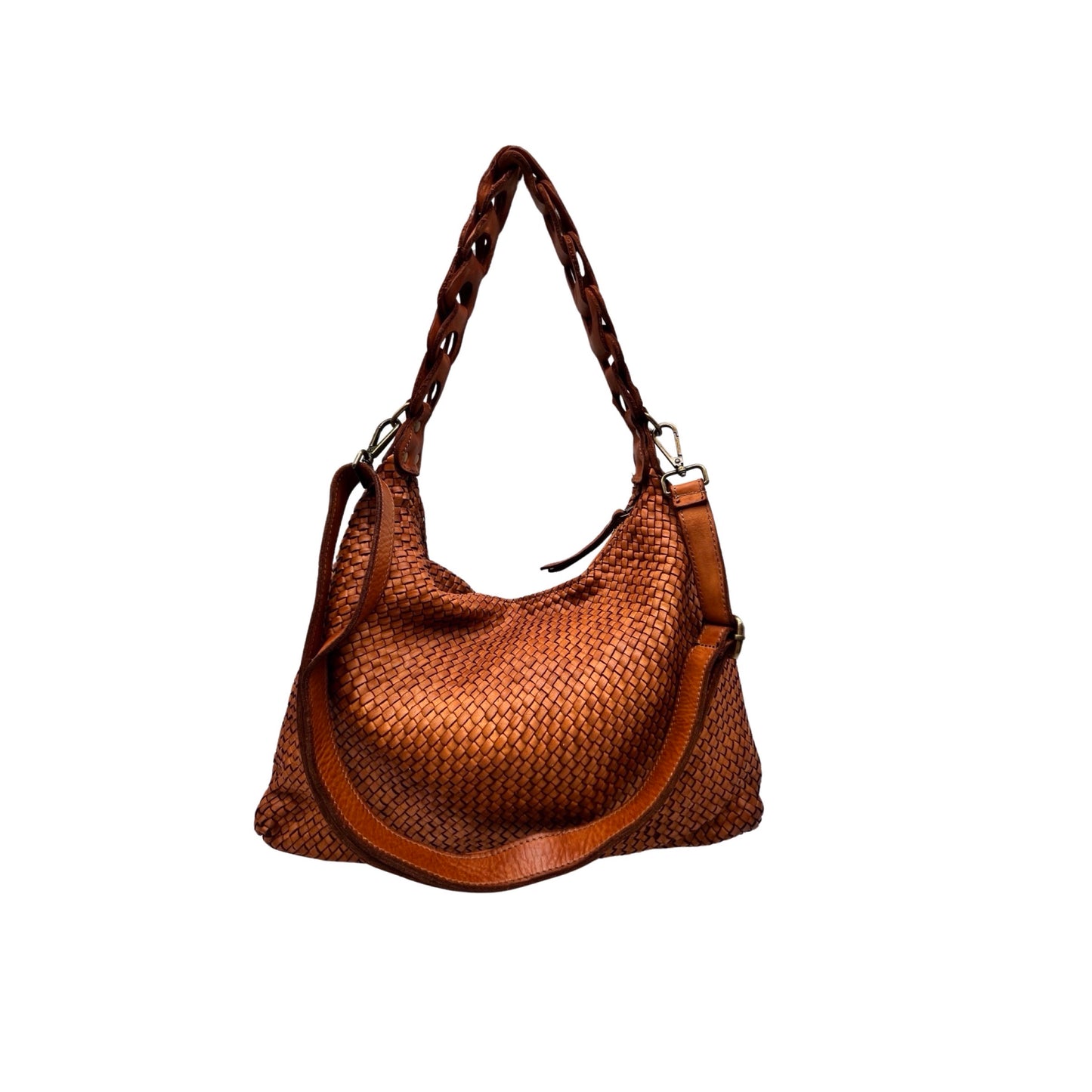 SAC EPAULE CUIR TRESSE VINTAGE PALOMA