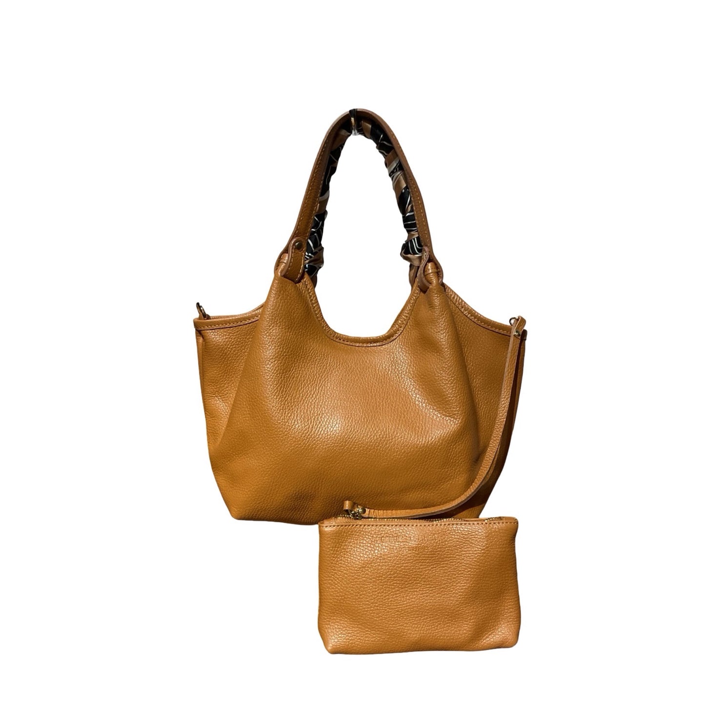 SAC OLGA CUIR GRAINÉ MÉDIUM FOULARD