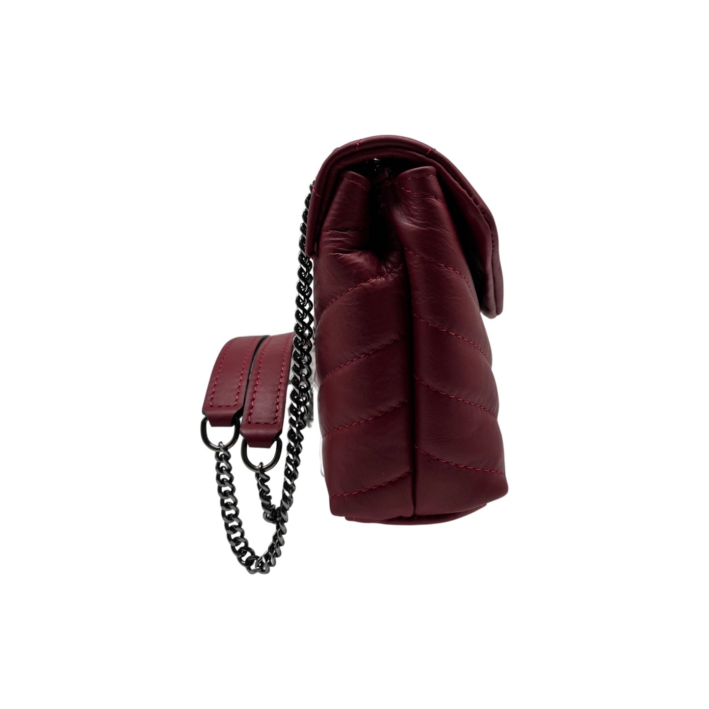 SAC CUIR MATELASSE DIANE ROUGE