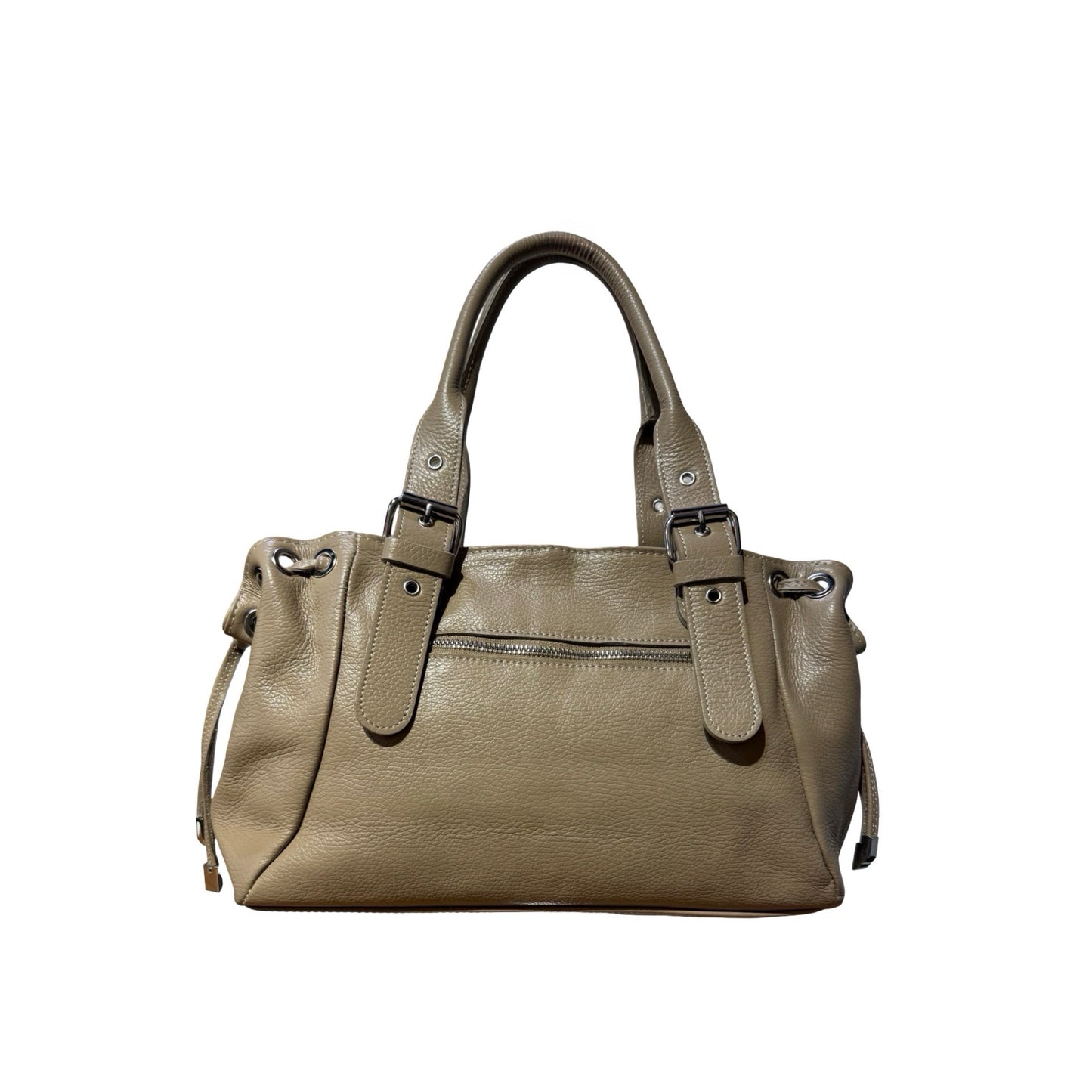 SAC CUIR GRAINE "LACET" SMALL