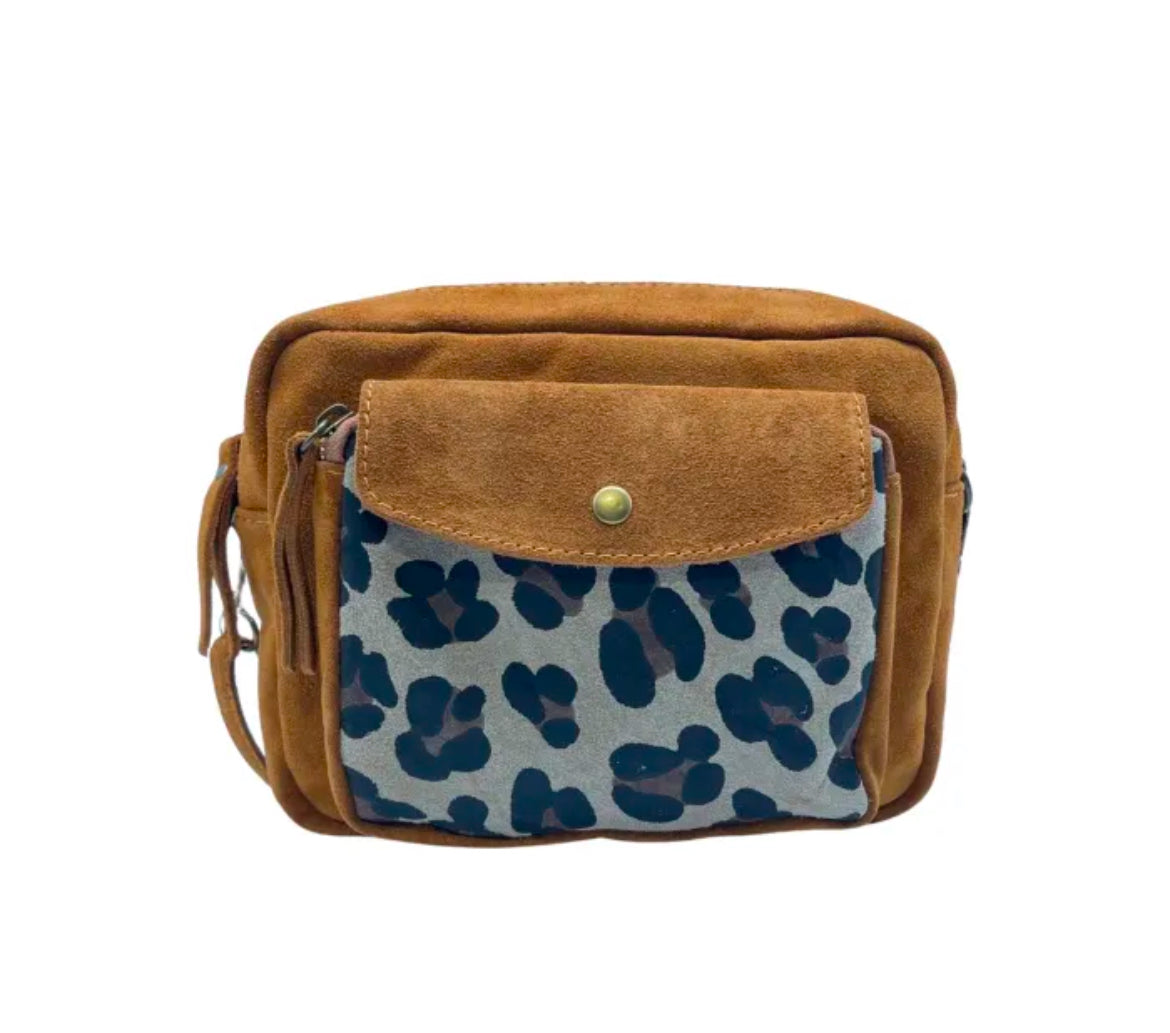 SAC BANDOULIER CUIR SUEDE NURIA