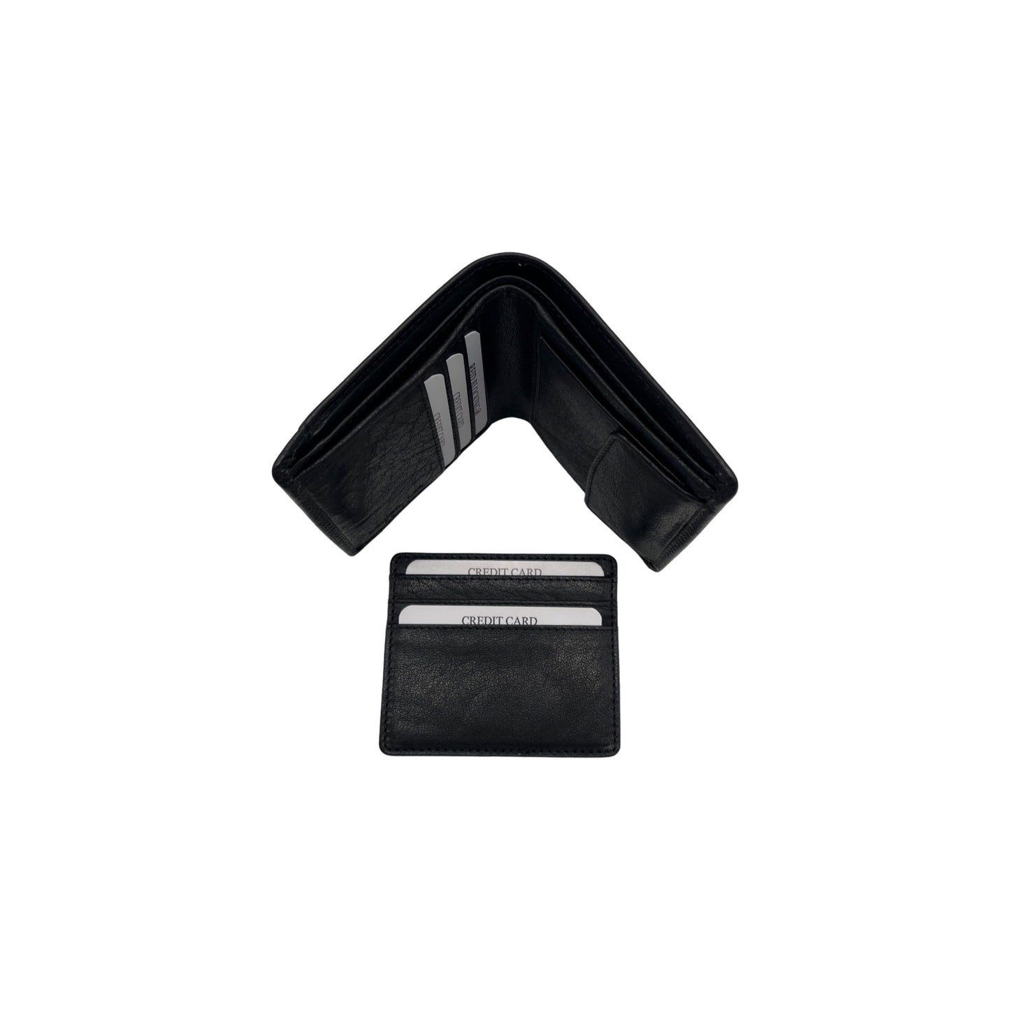 PORTE FEUILLE CUIR SAUVAGE FELIX NOIR