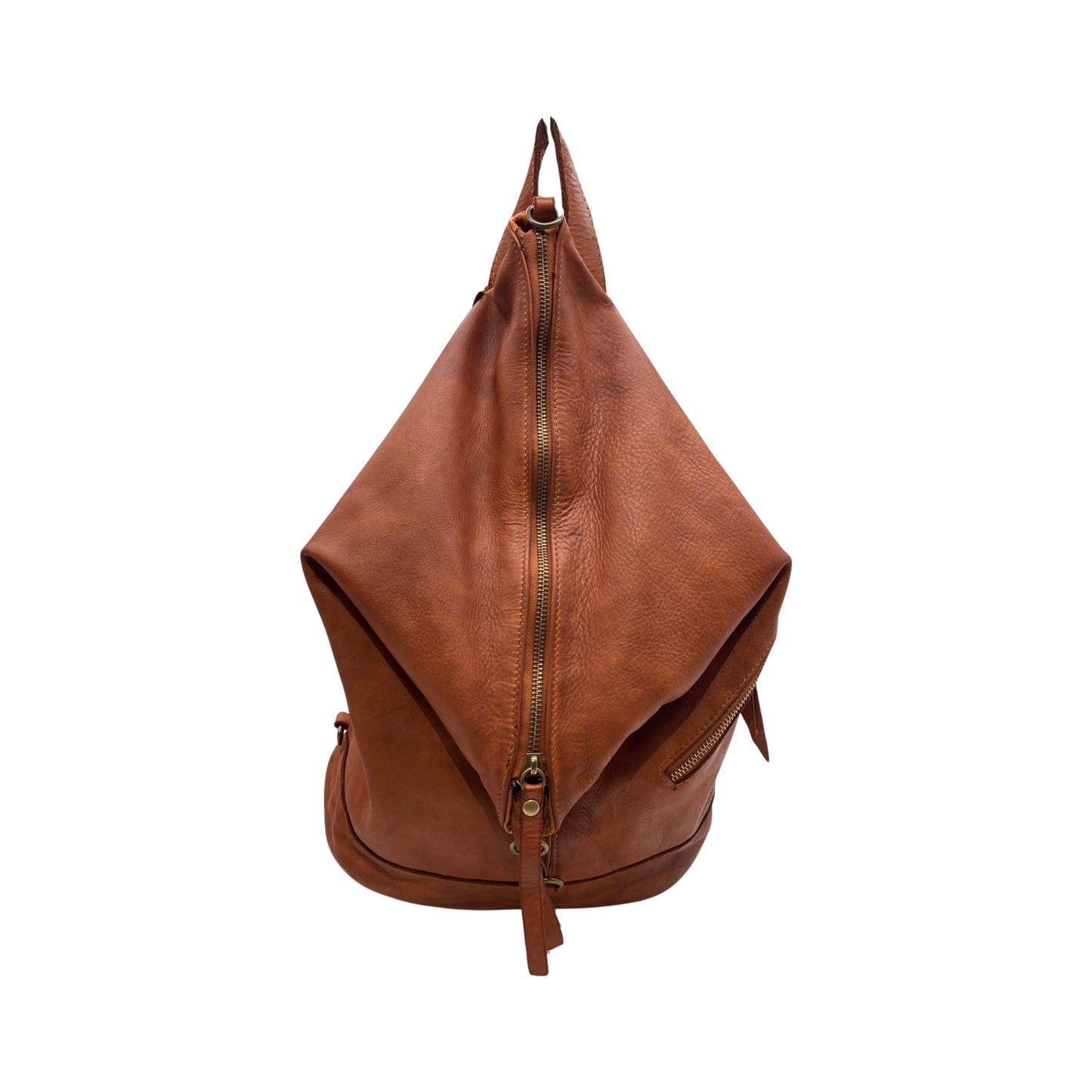 RUCKSACK EMILIE COGNAC AUS GEWASCHTEM LEDER