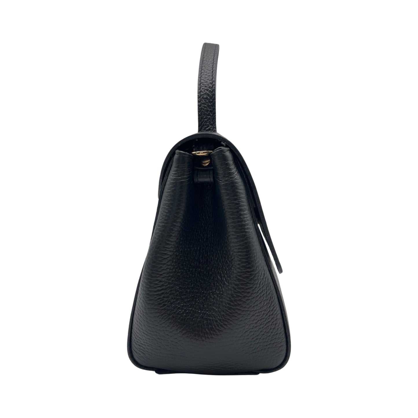 BLACK IRENE GRAIN LEATHER HAND BAG