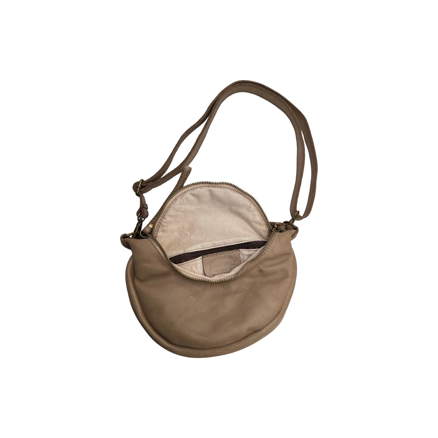 GÜRTELTASCHE AUS GEWASCHTEM LEDER LORRAINE BEIGE
