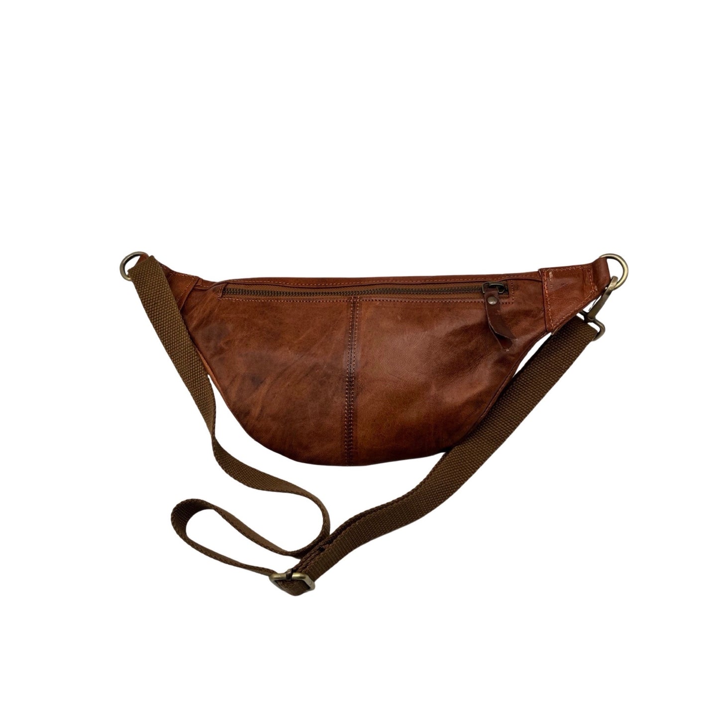 SAC BANANE CUIR 35CM BASILE