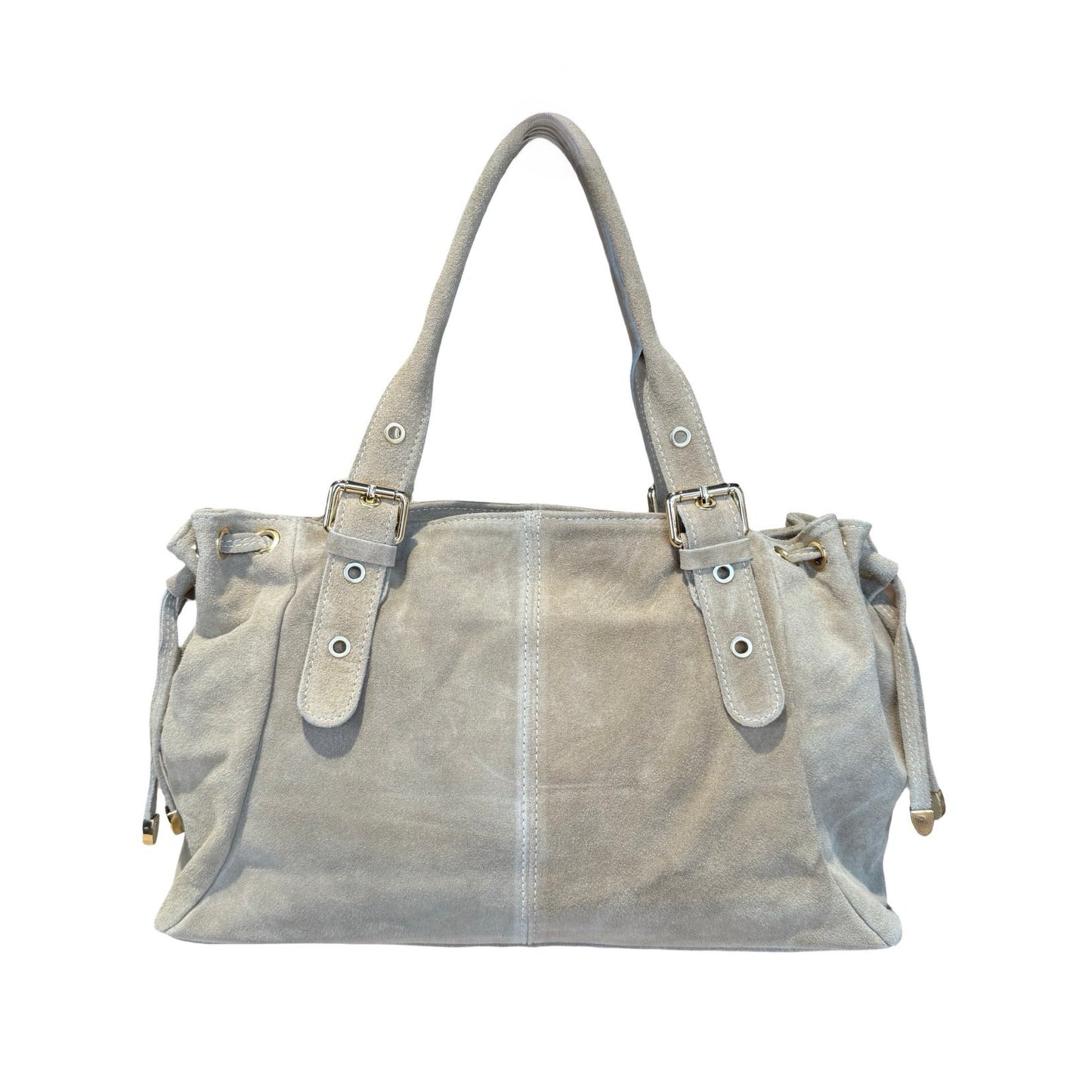 SAC CUIR SUEDE LACET LARGE
