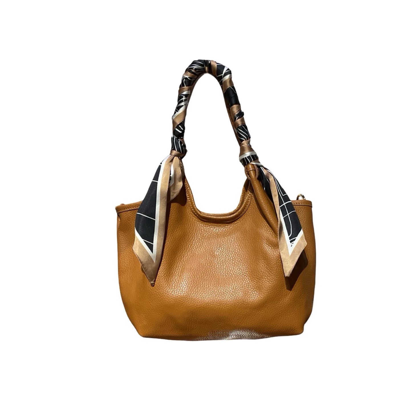SAC OLGA CUIR GRAINÉ MÉDIUM FOULARD
