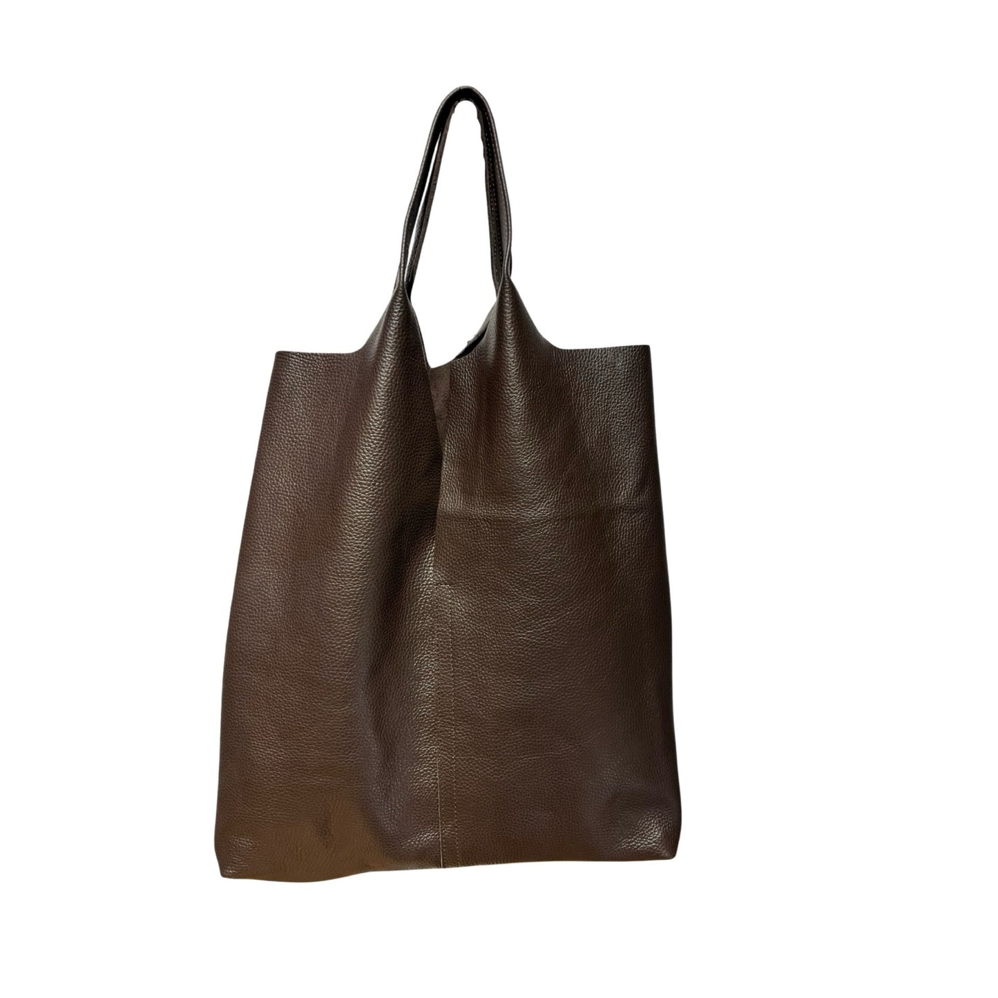 SAC CABAS CUIR GRAINE SAND
