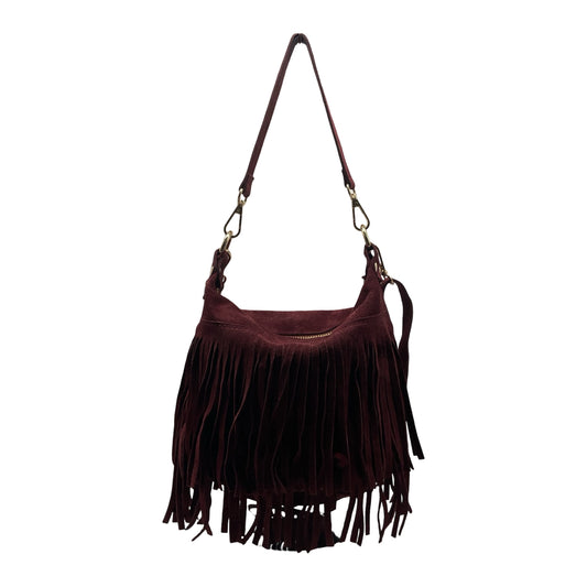 SAC CUIR SUEDE FRANGE CHANTALE