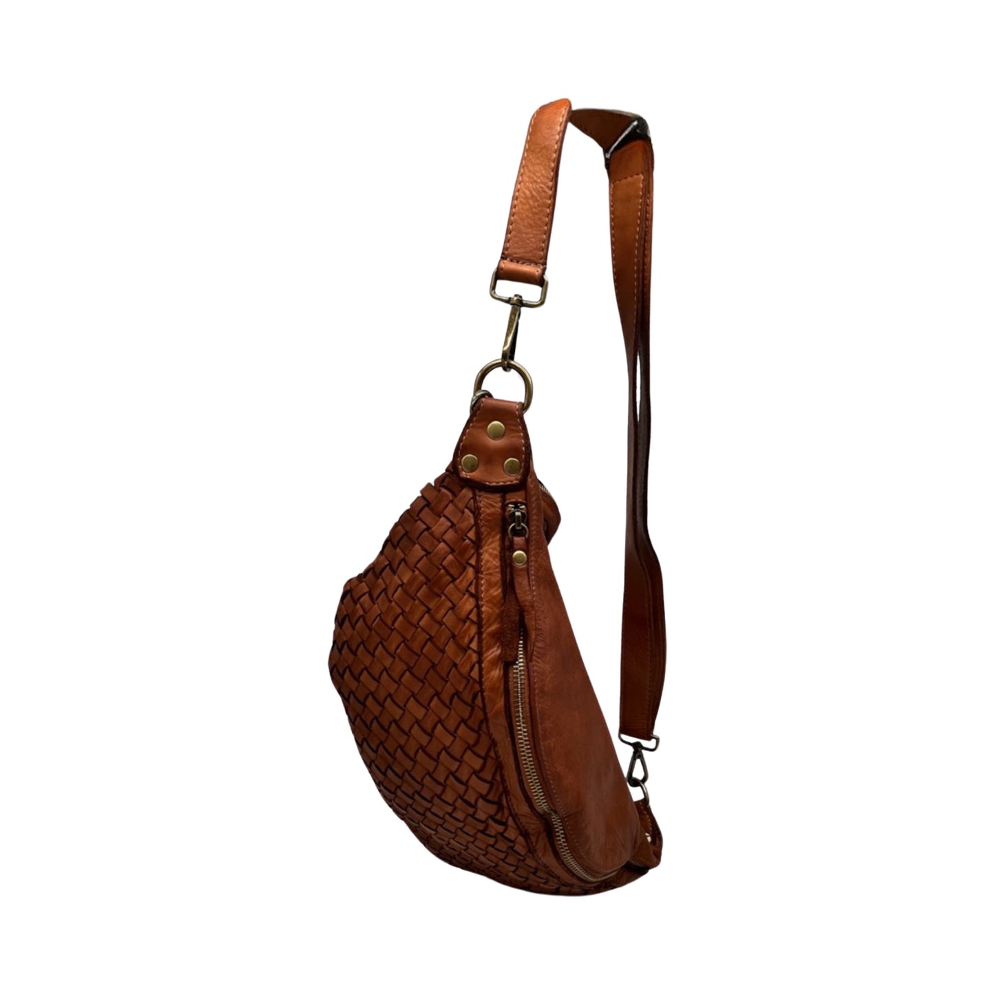 GÜRTELTASCHE AUS GEWASCHTEM AMBRA-KAMELEDER