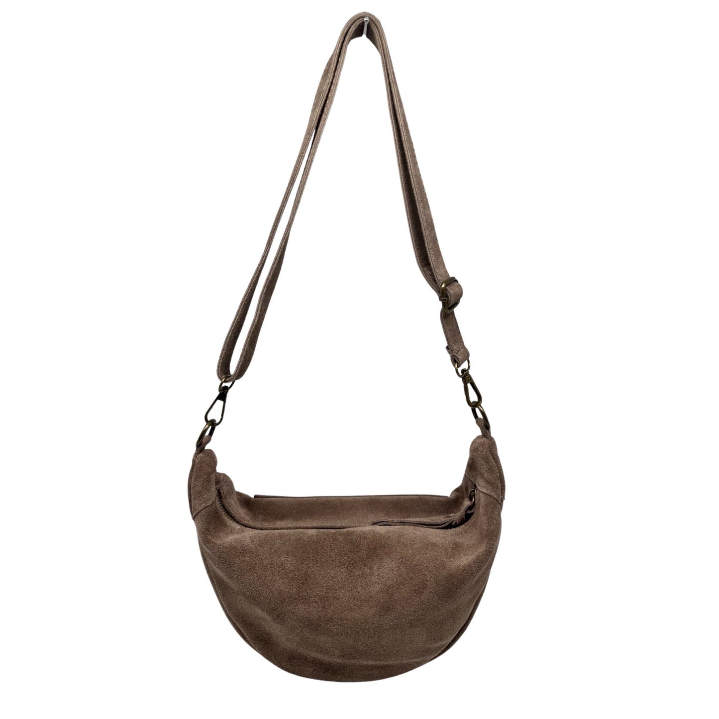 SAC FORME BANANE CUIR SUEDE ROXANA