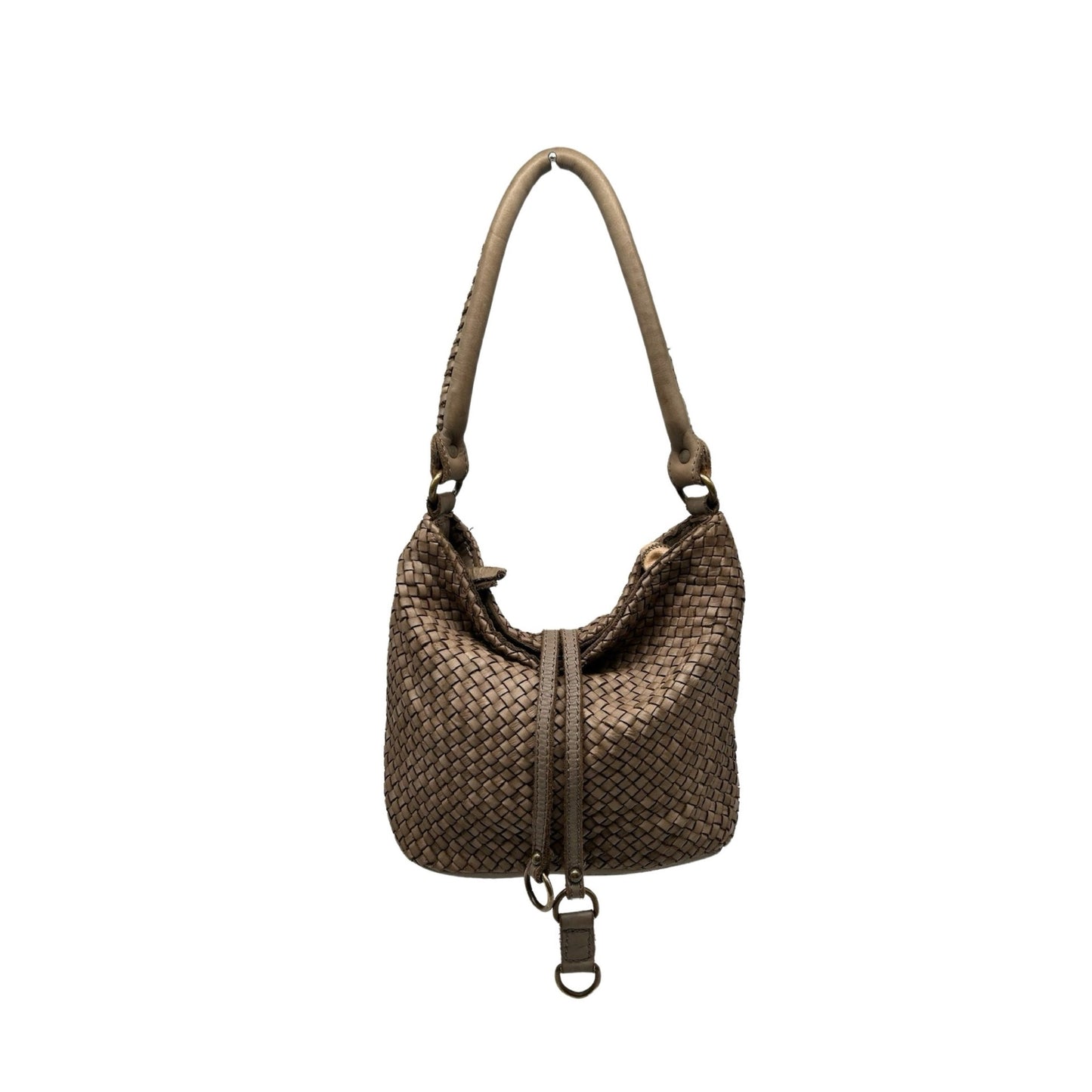 SAC CUIR WASHED PT BRGITTE TAUPE