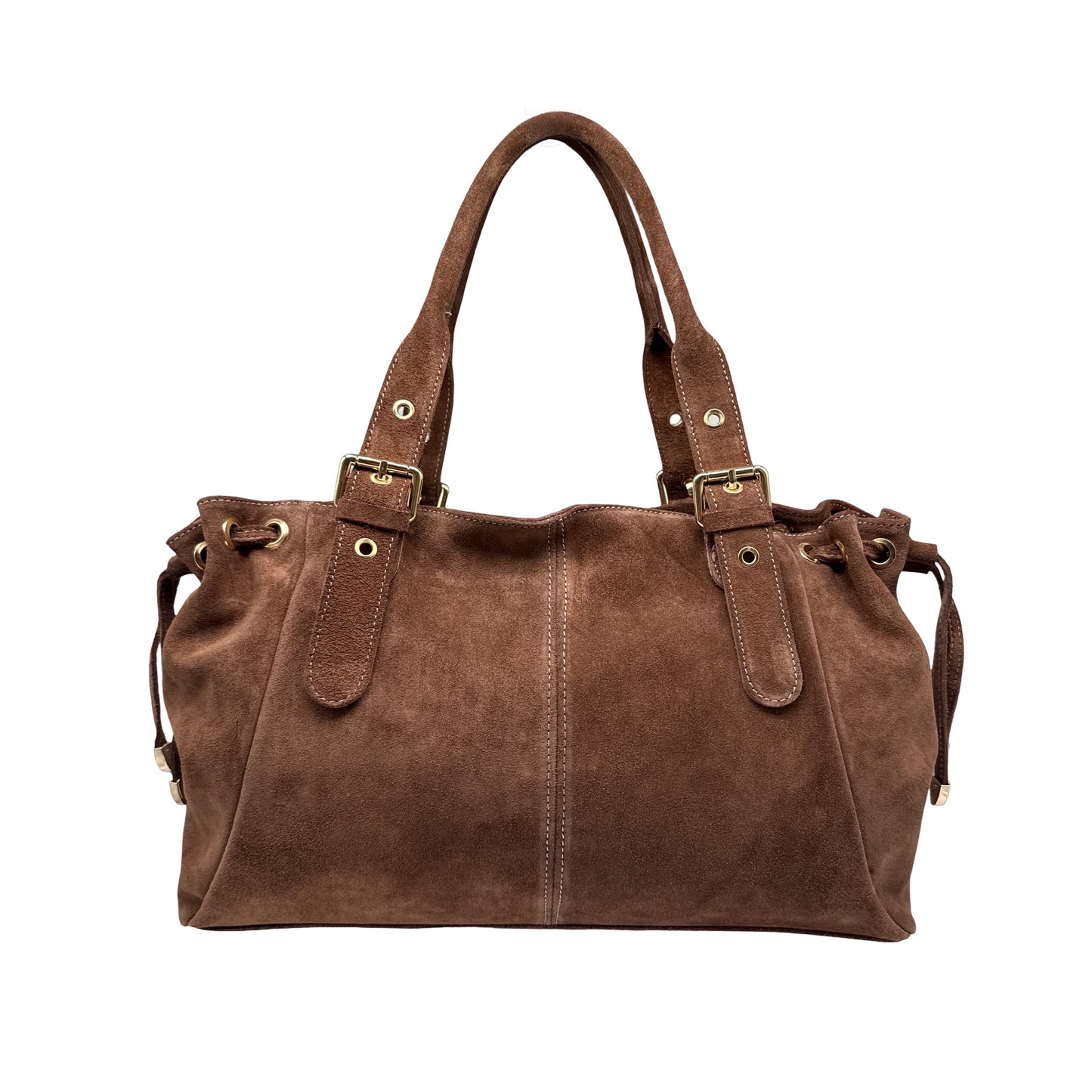 SAC CUIR SUEDE LACET LARGE