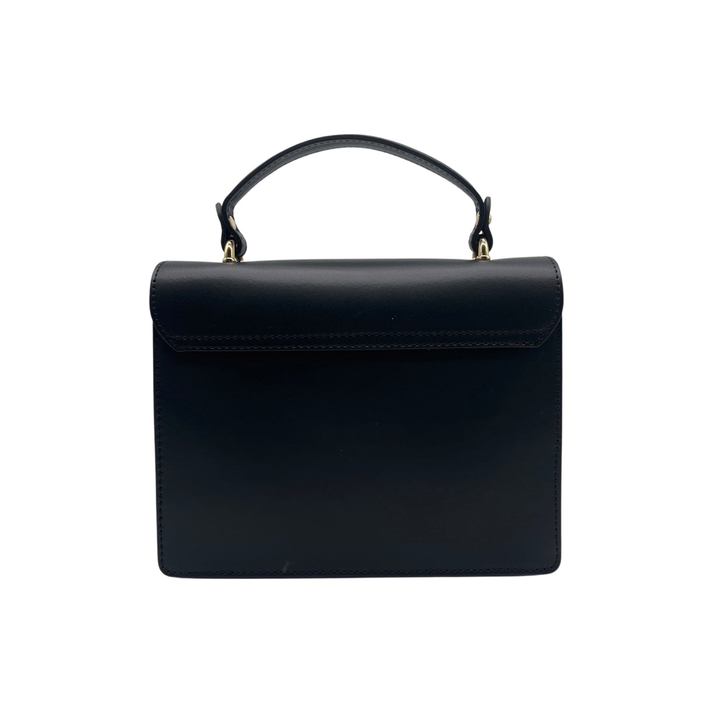SAC PORTE MAIN CUIR LISSE DELIA NOIR
