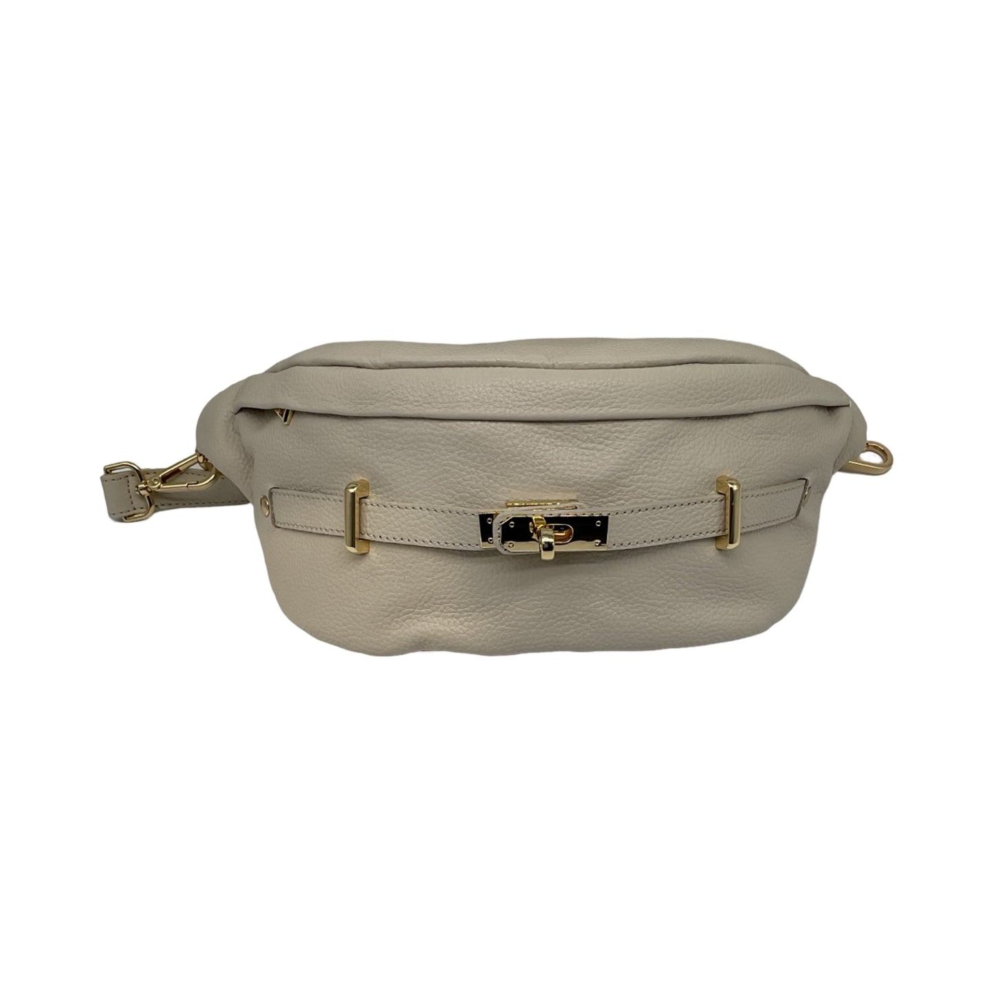 GRAND SAC BANANE CUIR GRAINE BOUCLE