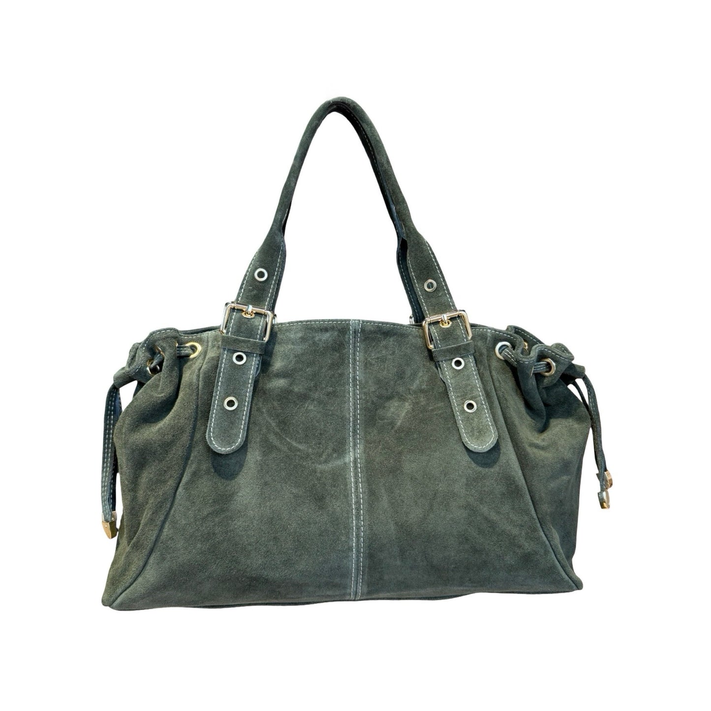 SAC CUIR SUEDE LACET LARGE