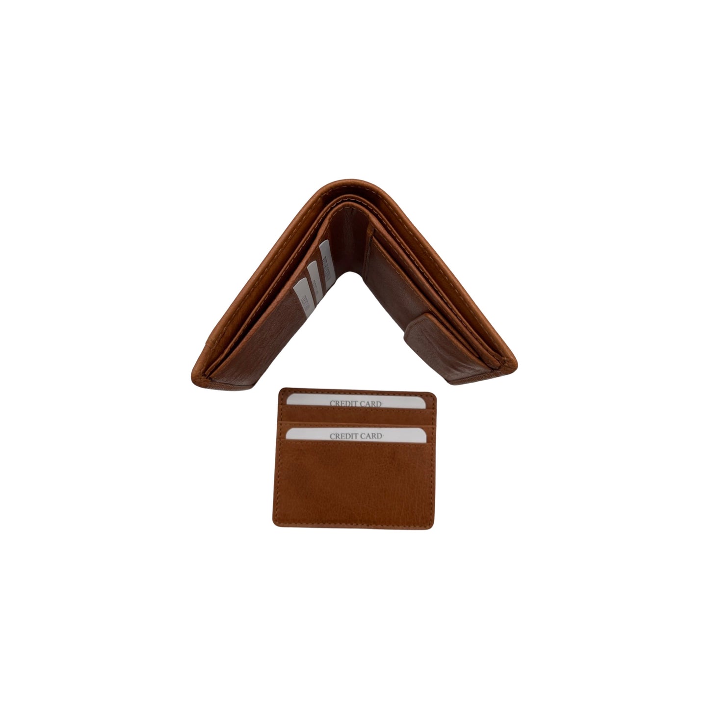 PORTE FEUILLE CUIR SAUVAGE FELIX CAMEL