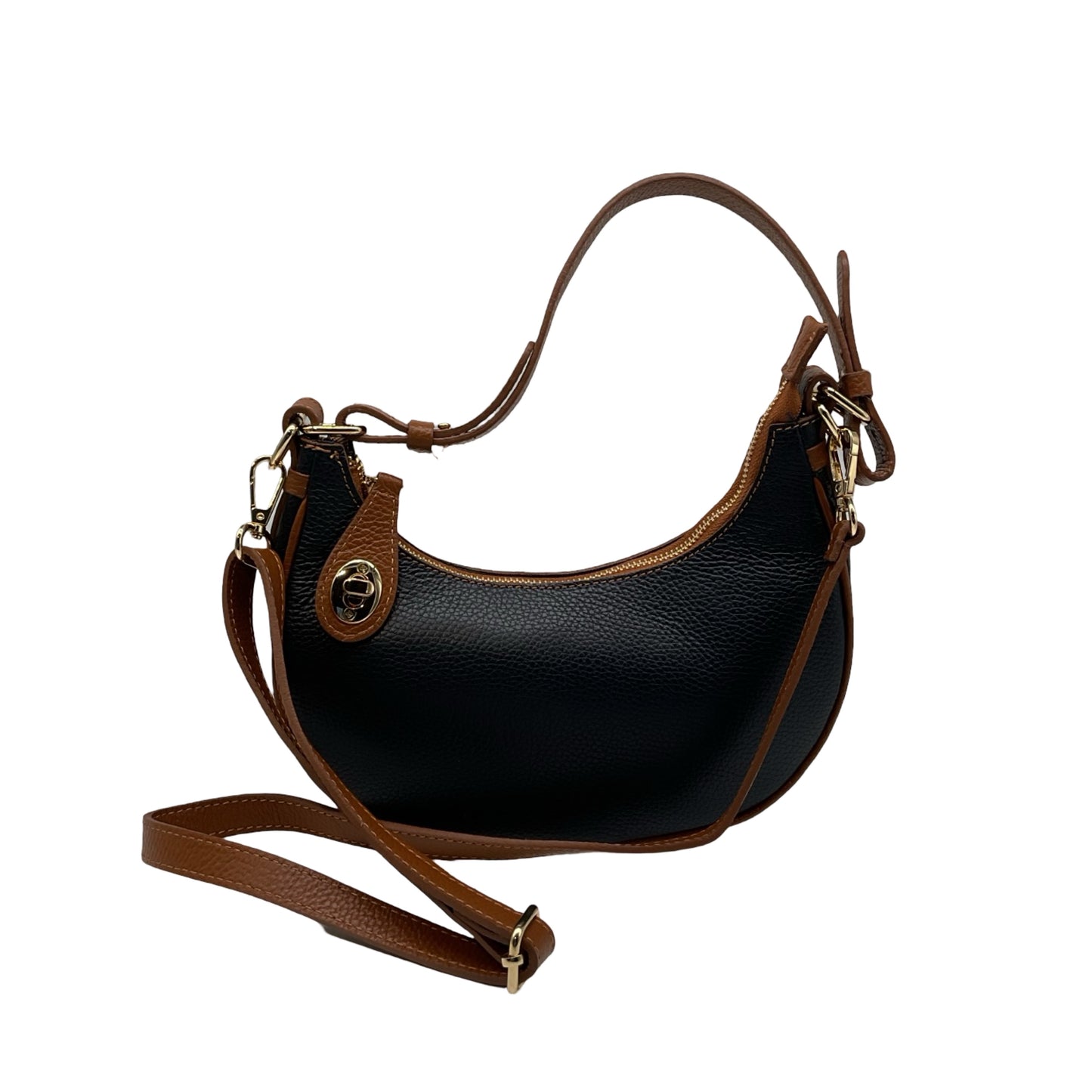 SAC DEMILUNE CUIR GRAINE JOEL