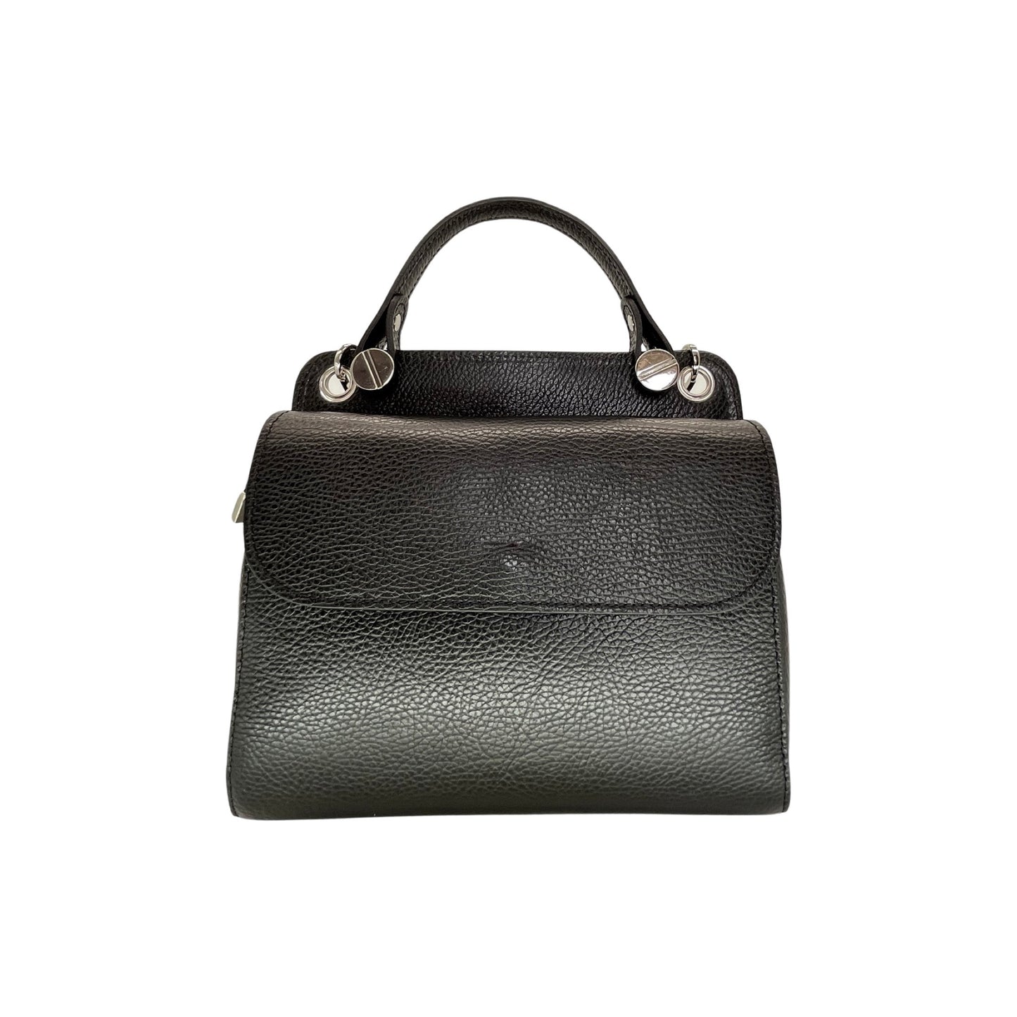LAURAY GRAINED LEATHER HAND BAG BLACK