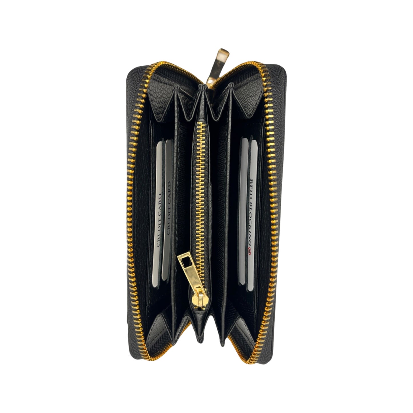 BRIEFTASCHE LUCIA AUS genarbtem Leder SCHWARZ