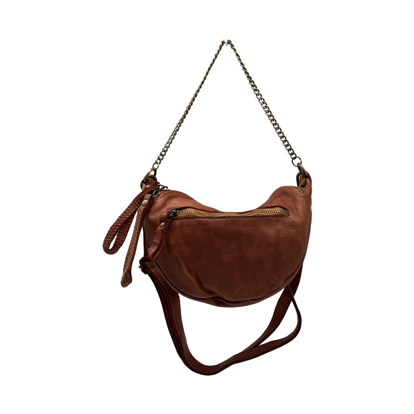 GÜRTELTASCHE LORRAINE CAMEL WASHED LEDER