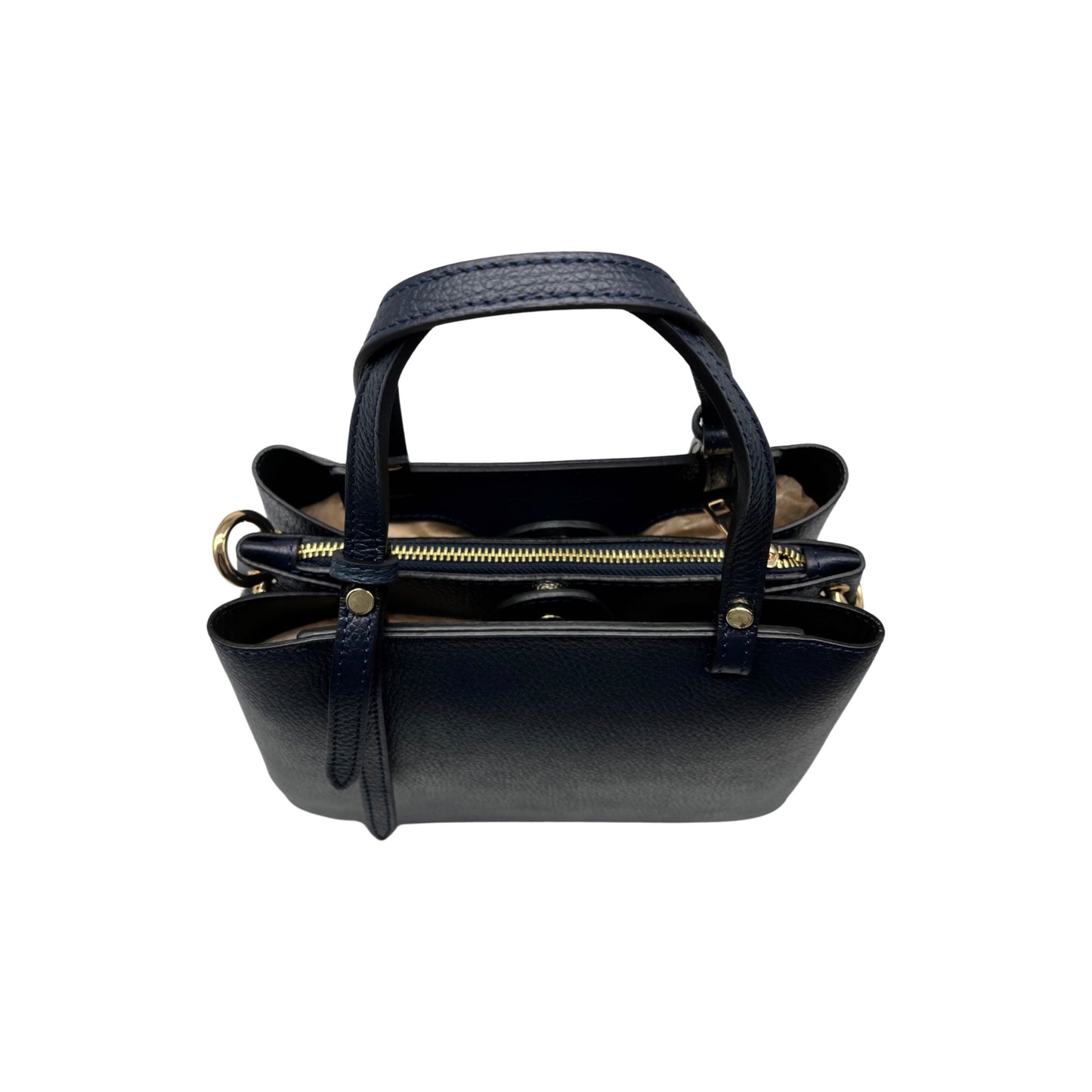 BLAUE CHIARA-SAMENLEDER-HANDTASCHE