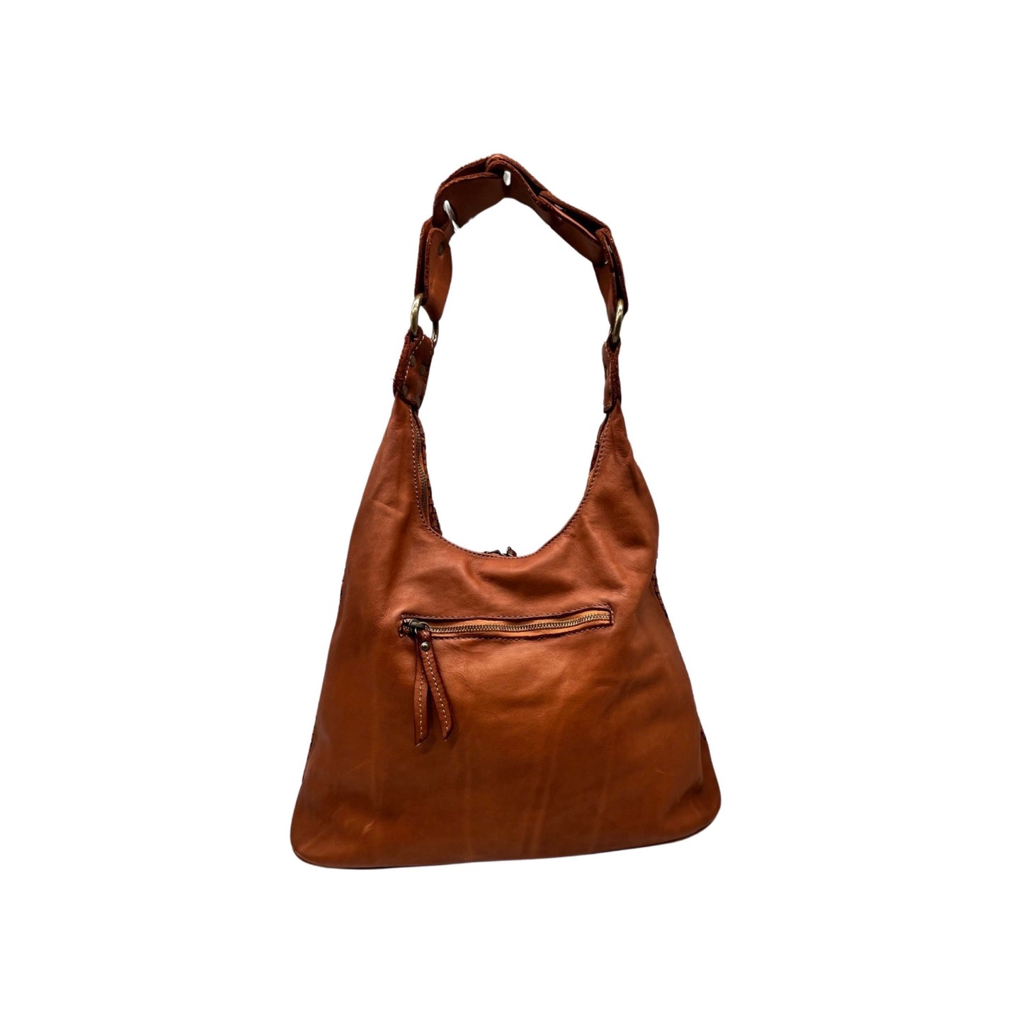 SAC EPAULE CUIR TRESSE VINTAGE VIOLETA