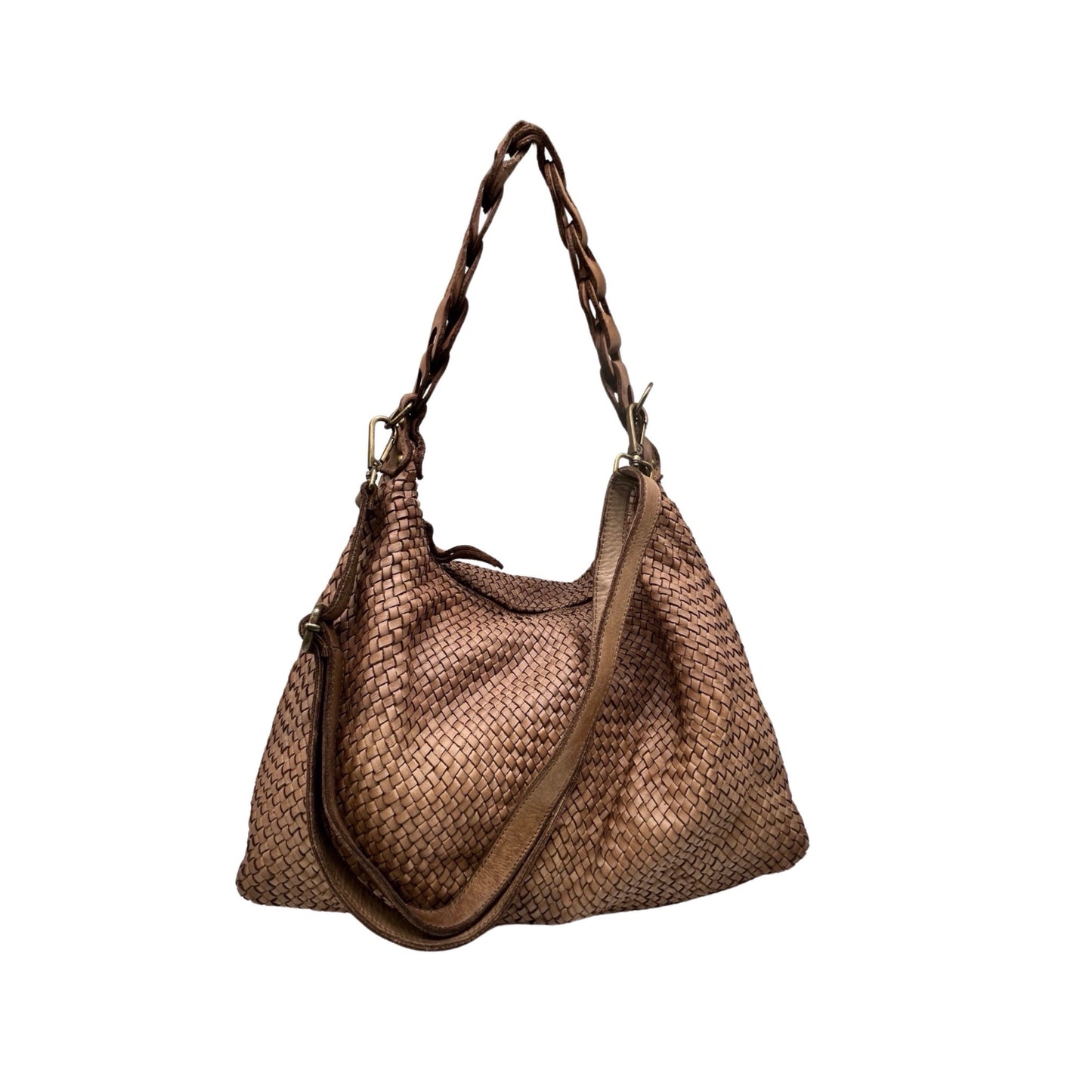 SAC EPAULE CUIR TRESSE VINTAGE PALOMA