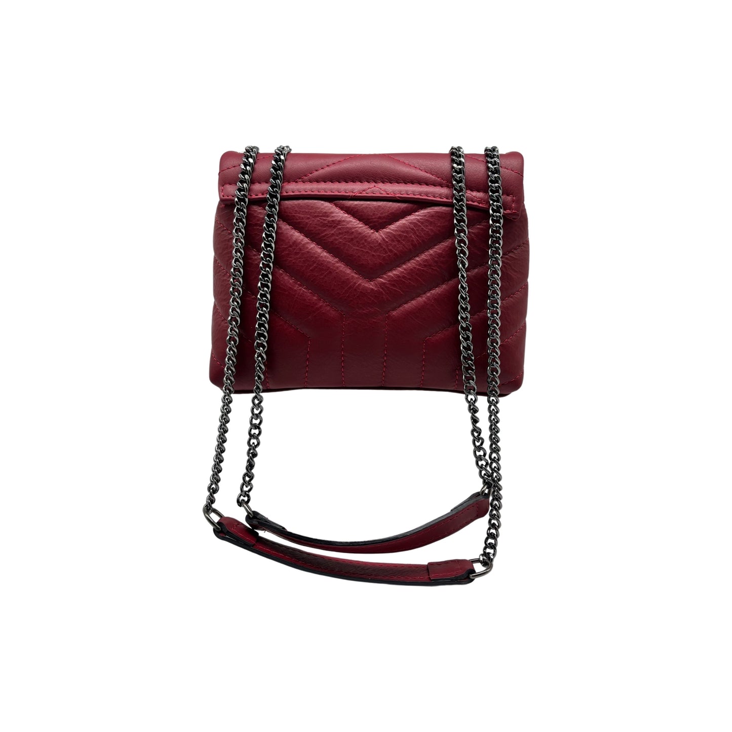 SAC CUIR MATELASSE DIANE ROUGE