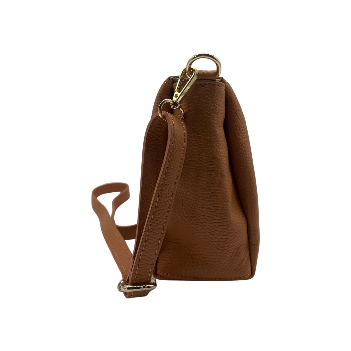 SOPHIE CAMEL-TASCHE AUS genarbtem Leder mit 3 Fächern