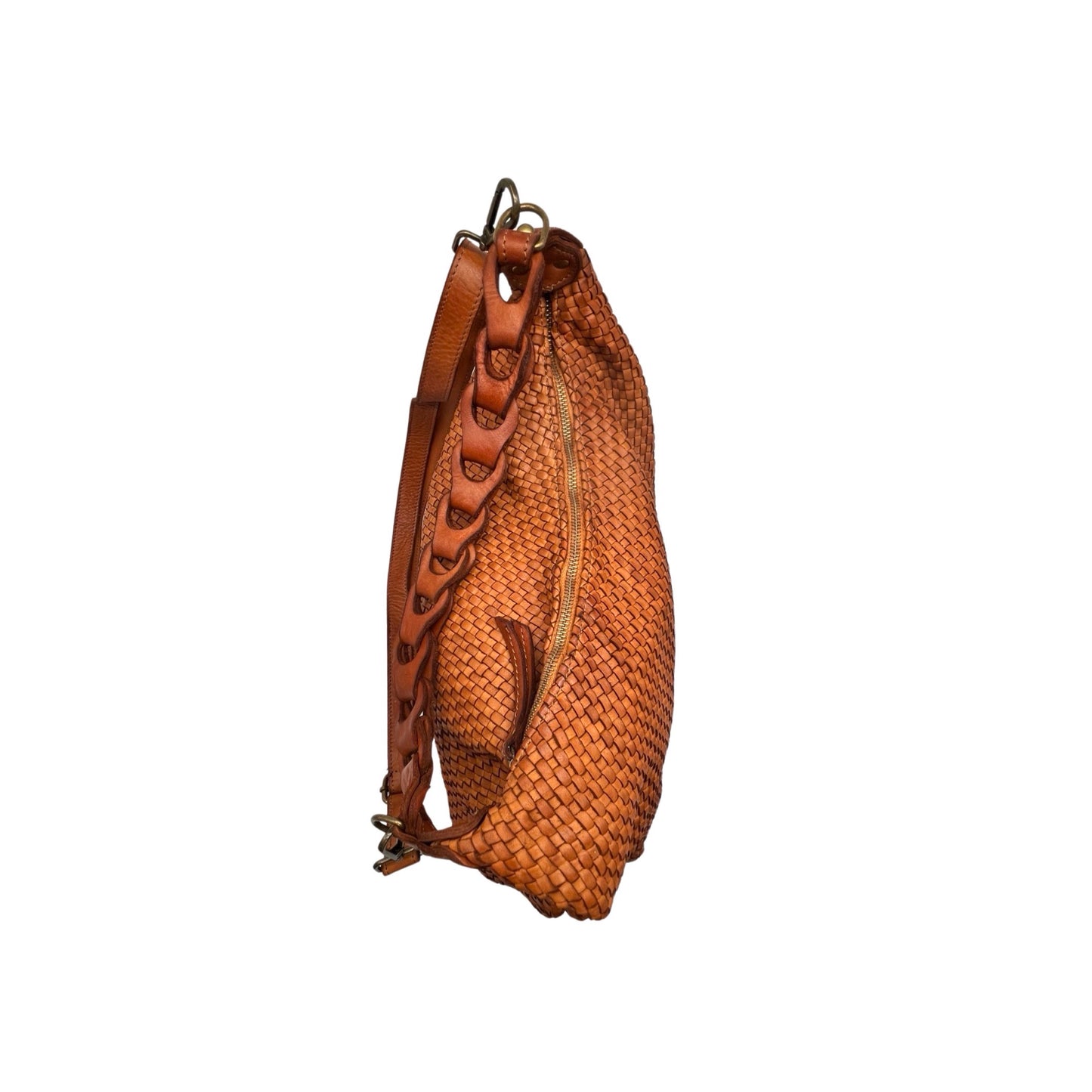 SAC EPAULE CUIR TRESSE VINTAGE PALOMA