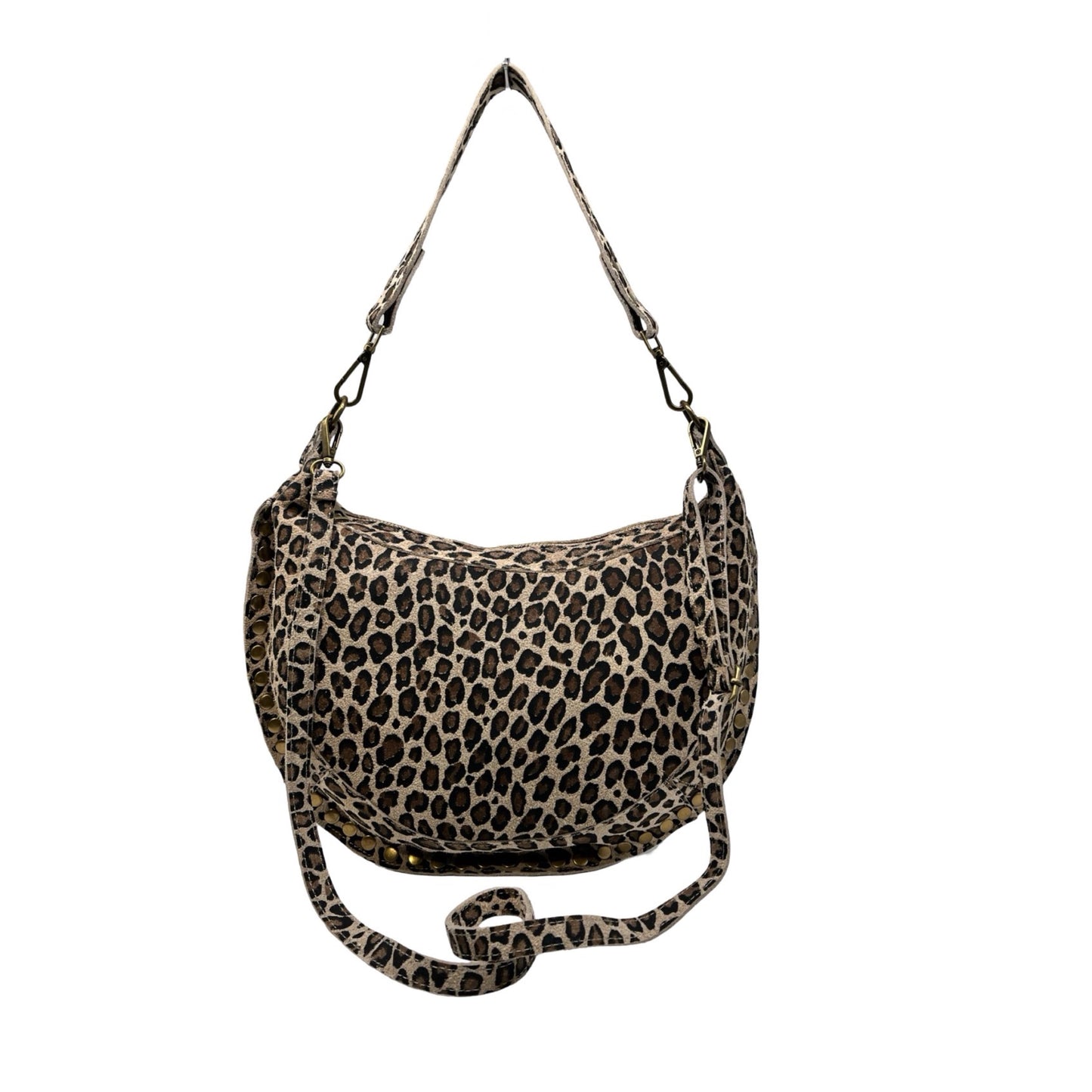 SAC EPAULE CUIR LEOPARD CLOUDINE