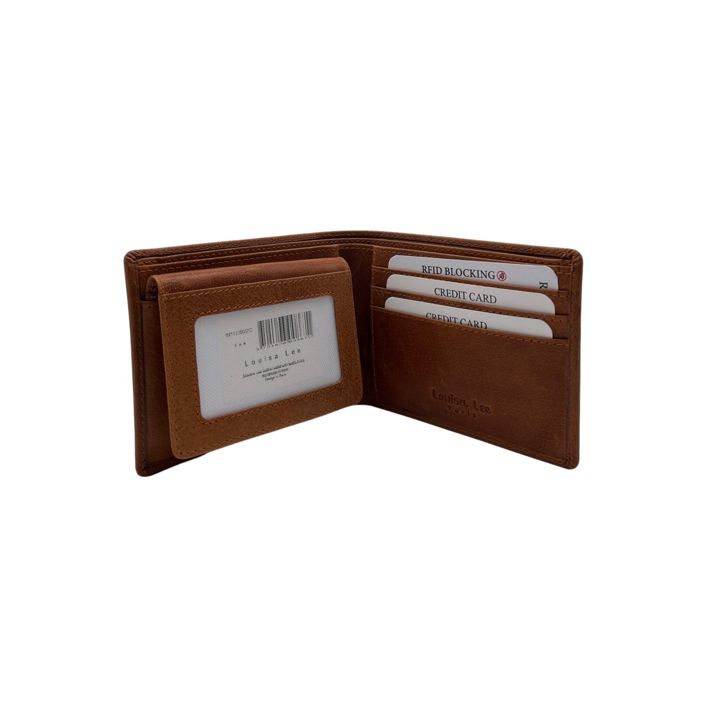 PORTE FEUILLE CUIR SAUVAGE MATHIEU CAMEL