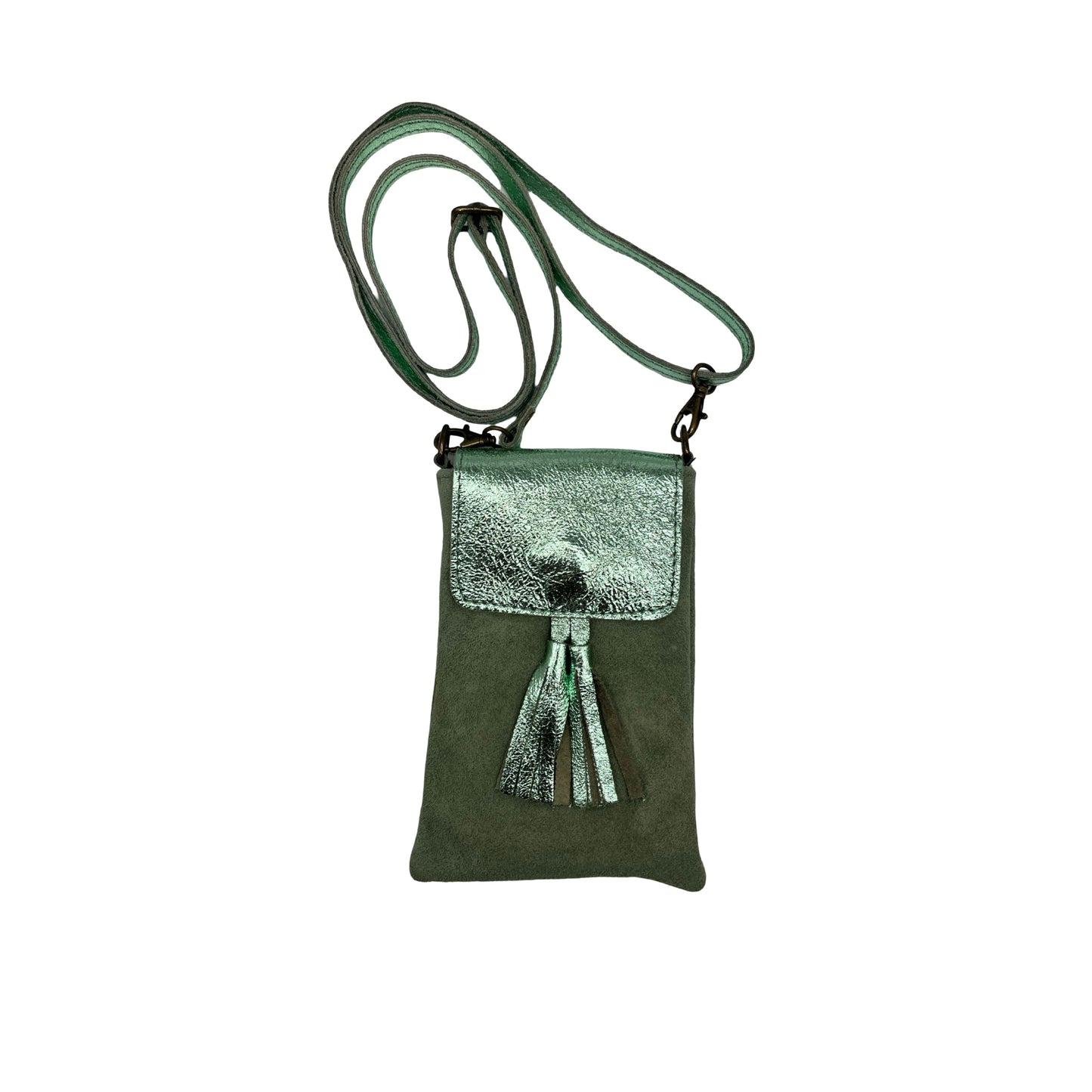 SAC TELEPHONE CUIR SUEDE