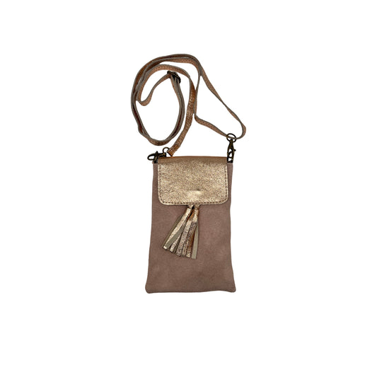 SAC TELEPHONE CUIR SUEDE