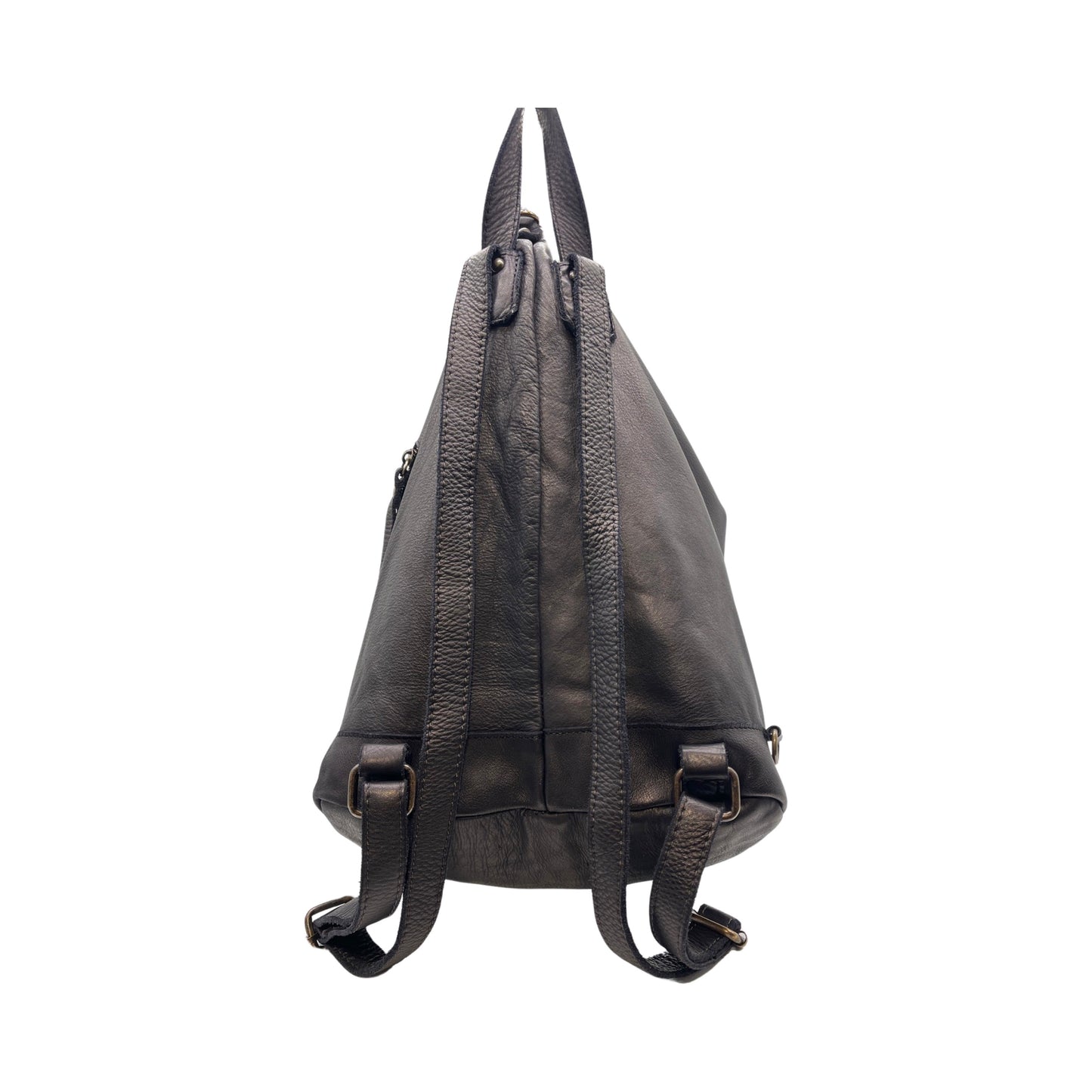 RUCKSACK EMILIE AUS SCHWARZEM WASCHLEDER