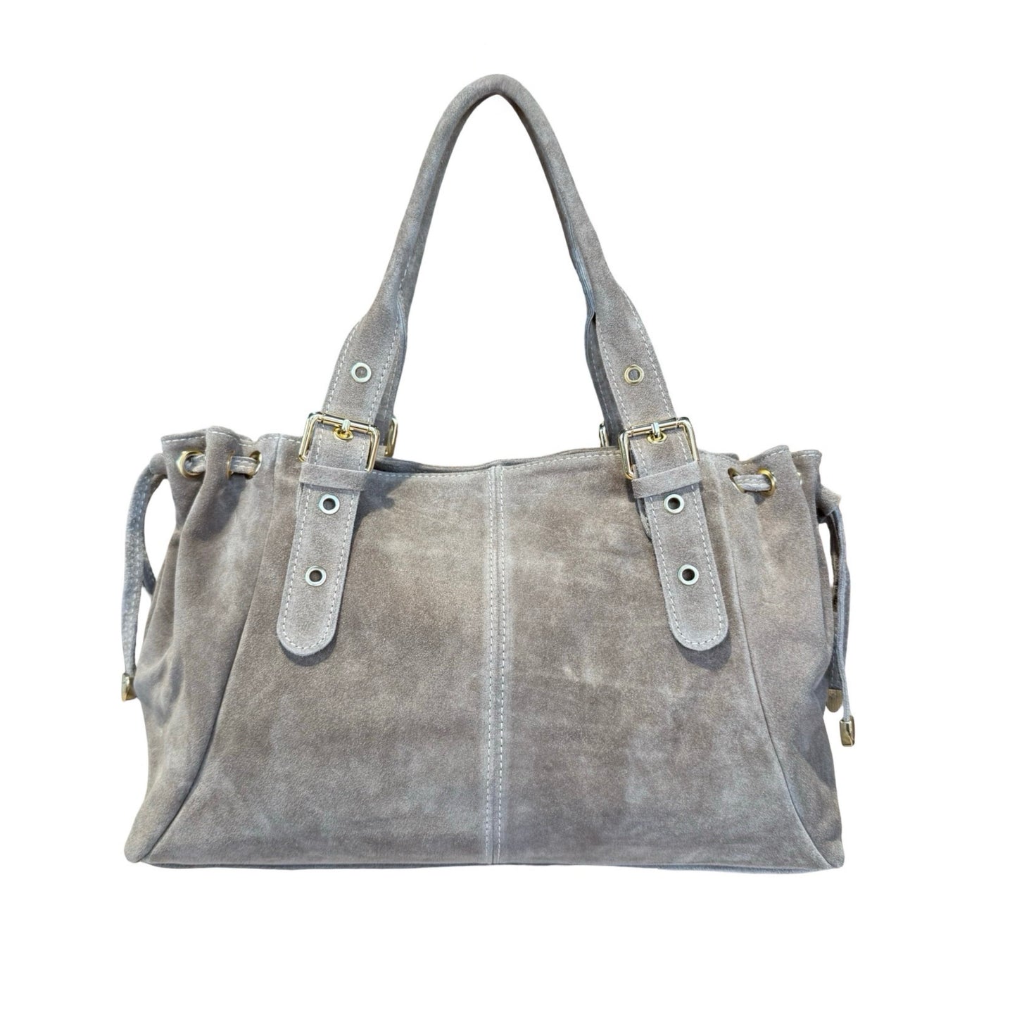 SAC CUIR SUEDE LACET LARGE