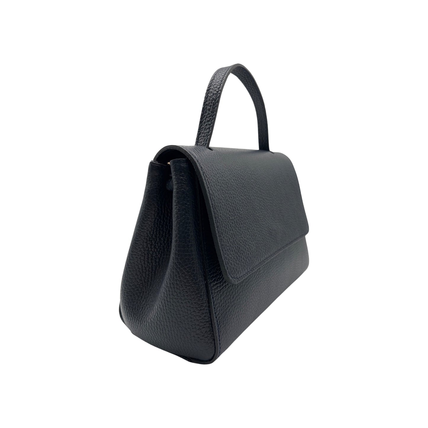 SAC PORTE MAIN CUIR GRAINE IRENE MARINE