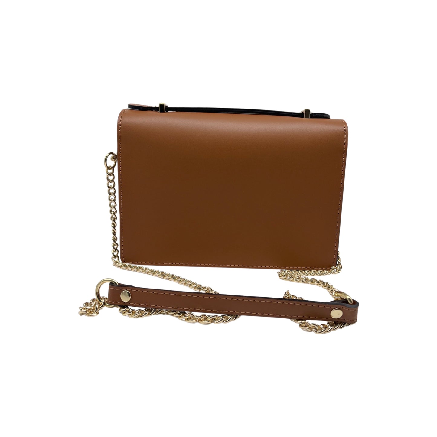 SAC BANDOULIERE CUIR LISSE CARLA CAMEL