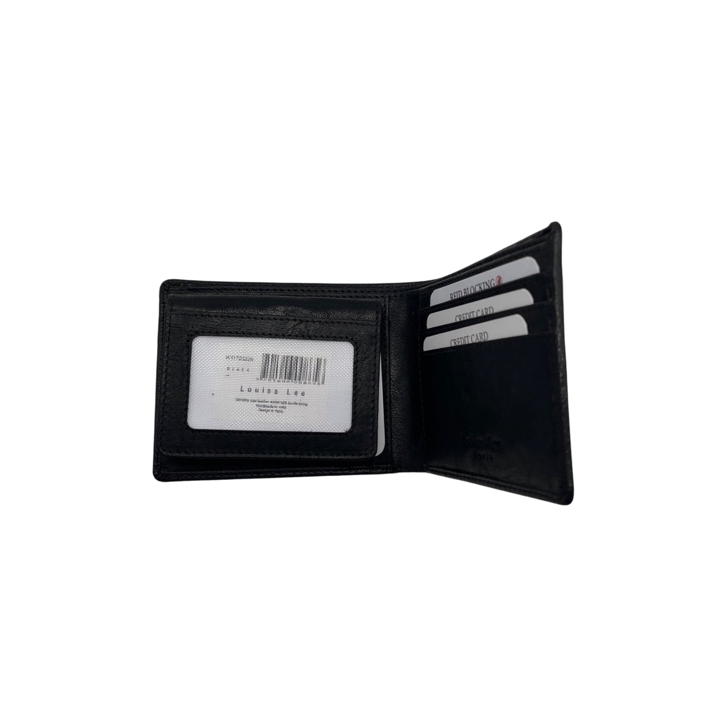 PORTE FEUILLE CUIR SAUVAGE MATHIEU NOIR