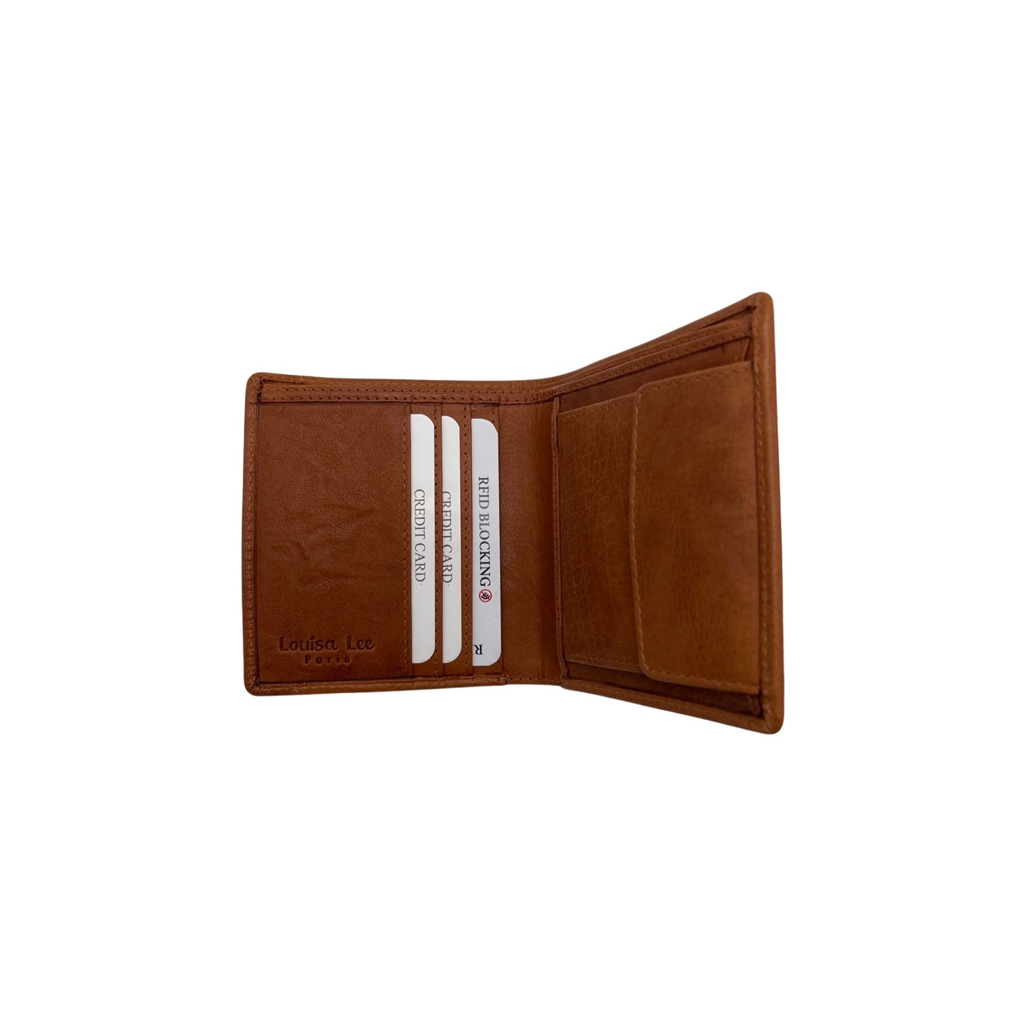 PORTE FEUILLE CUIR SAUVAGE FELIX CAMEL