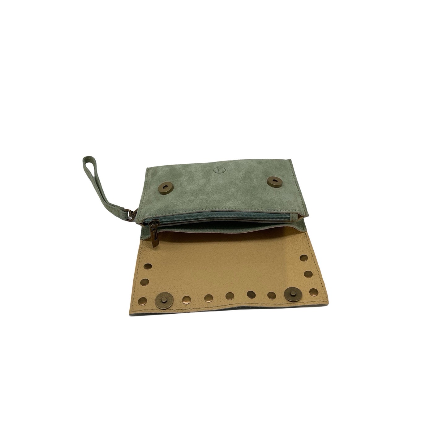 POCHETTE CLOUTE CUIR SUEDE