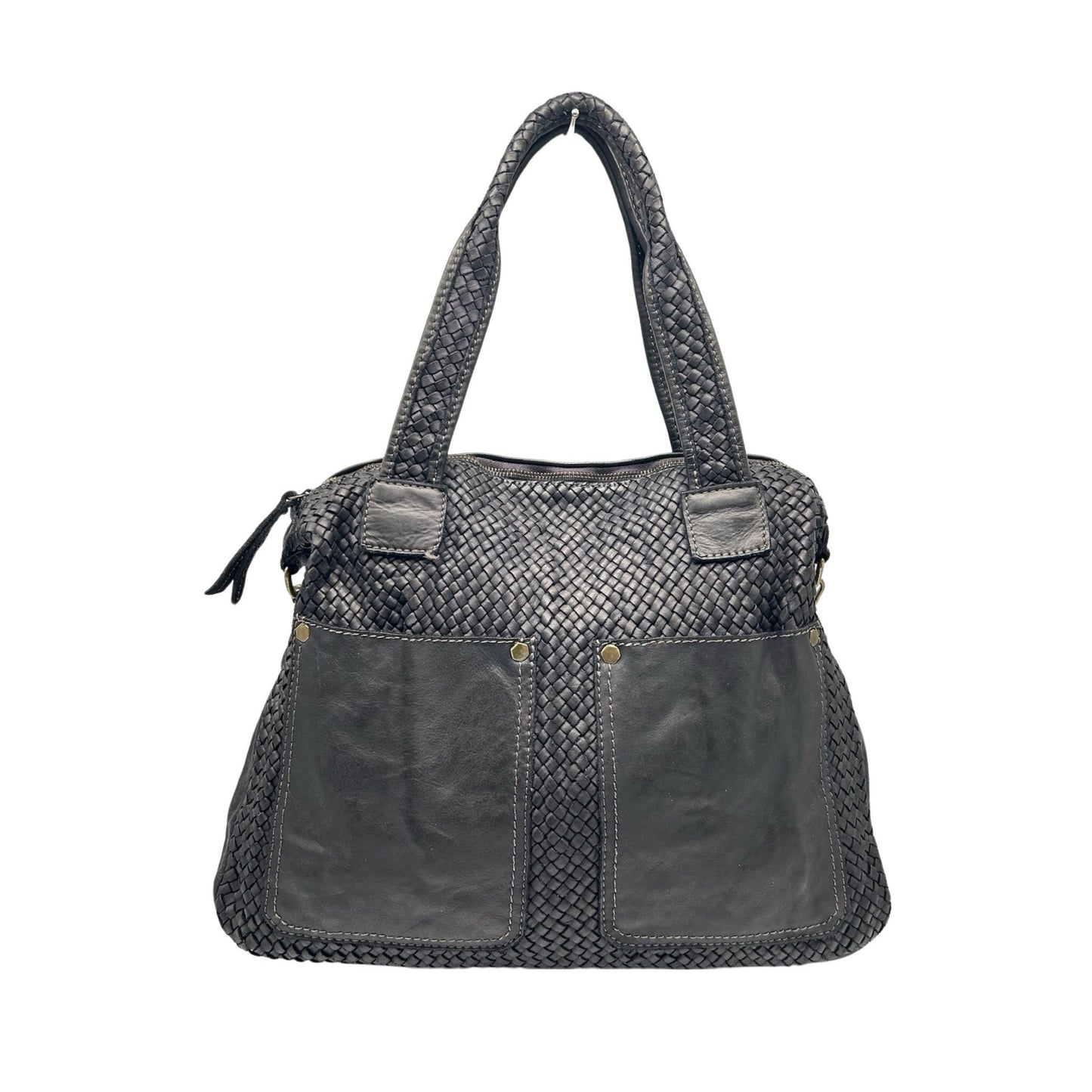 GRAND SAC EPAULE 2 POCHE CUIR WASHED TAMARA