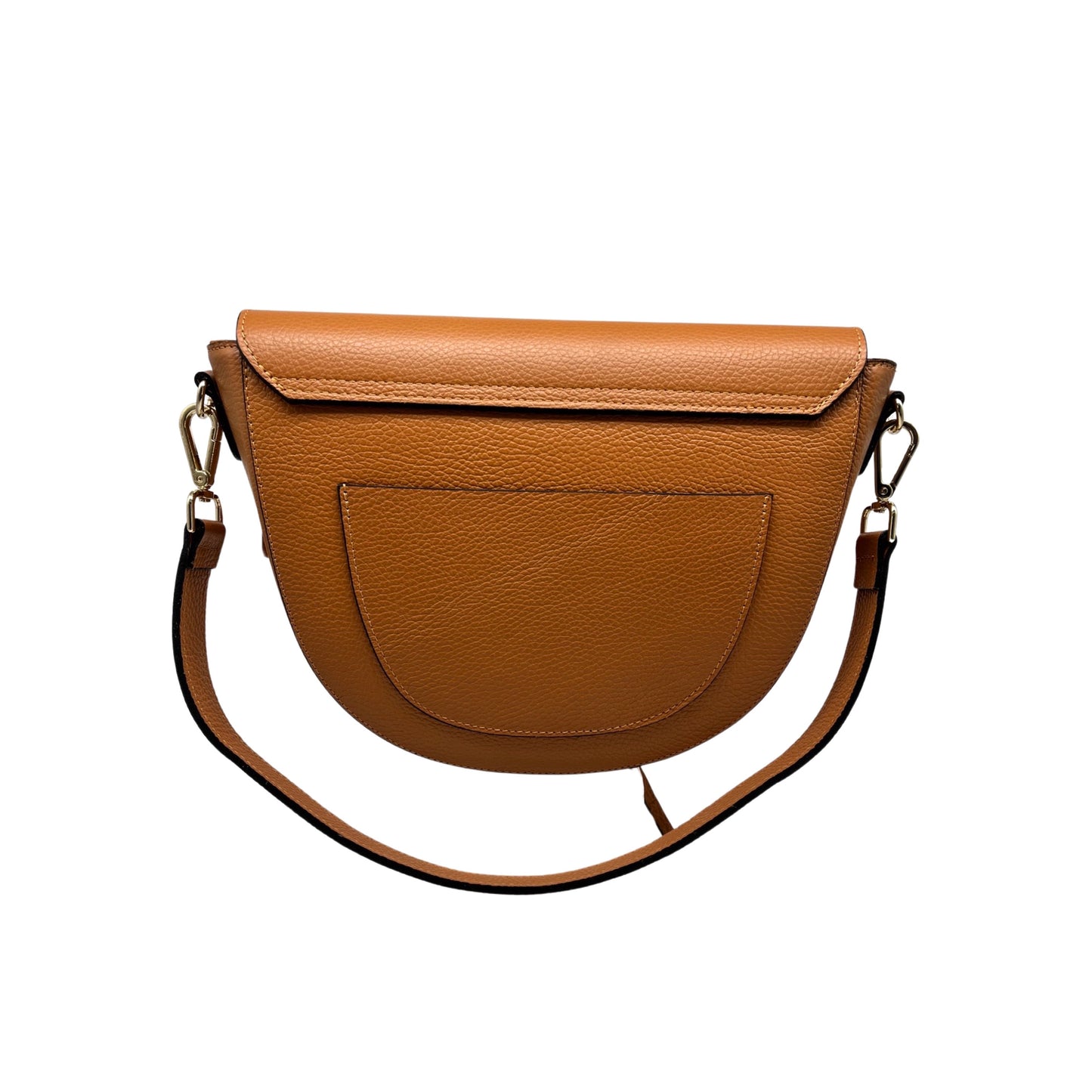 IVANA CAMEL GRAINED LEATHER SHOULDER BAG