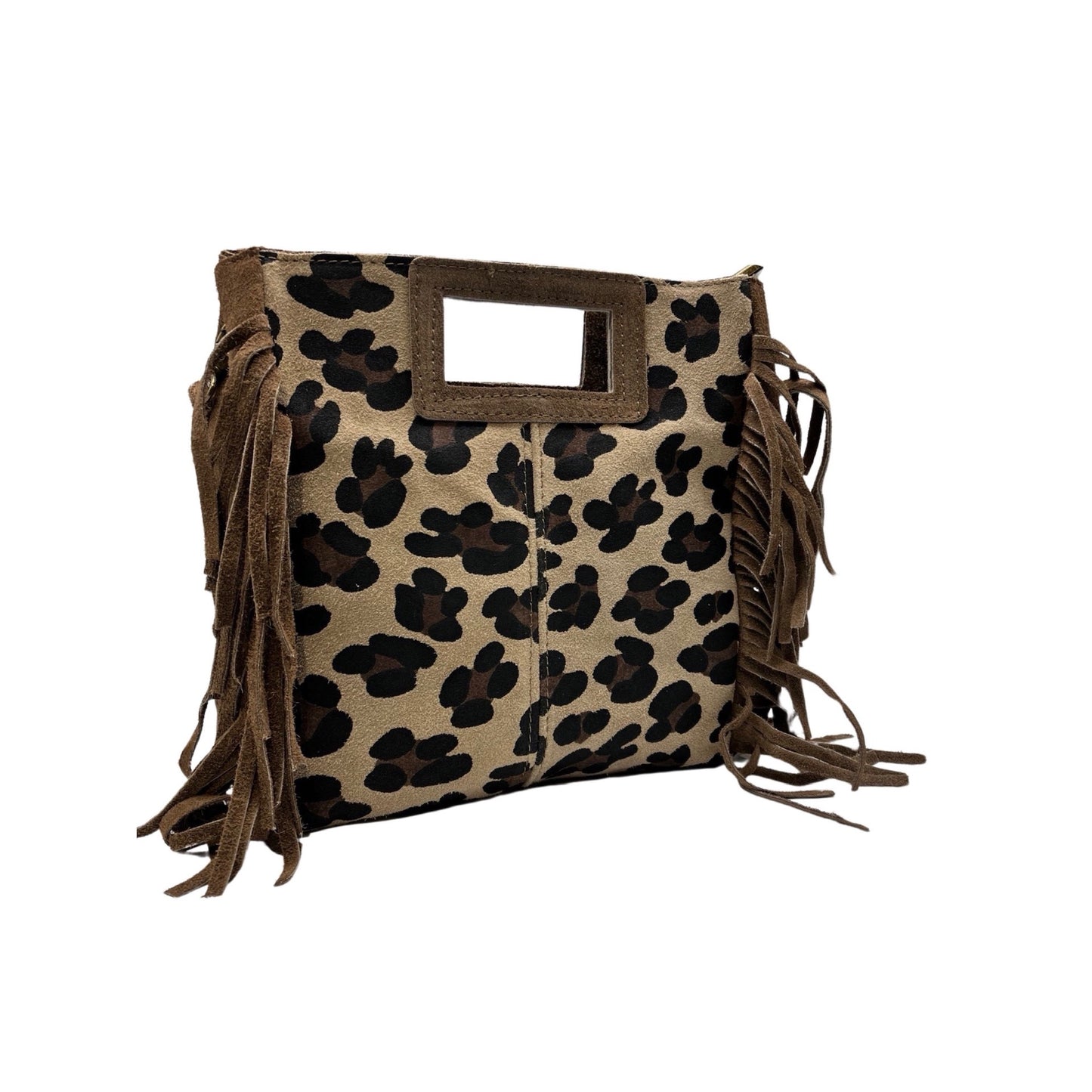 SAC CUIR DAIM MARION LEOPARD
