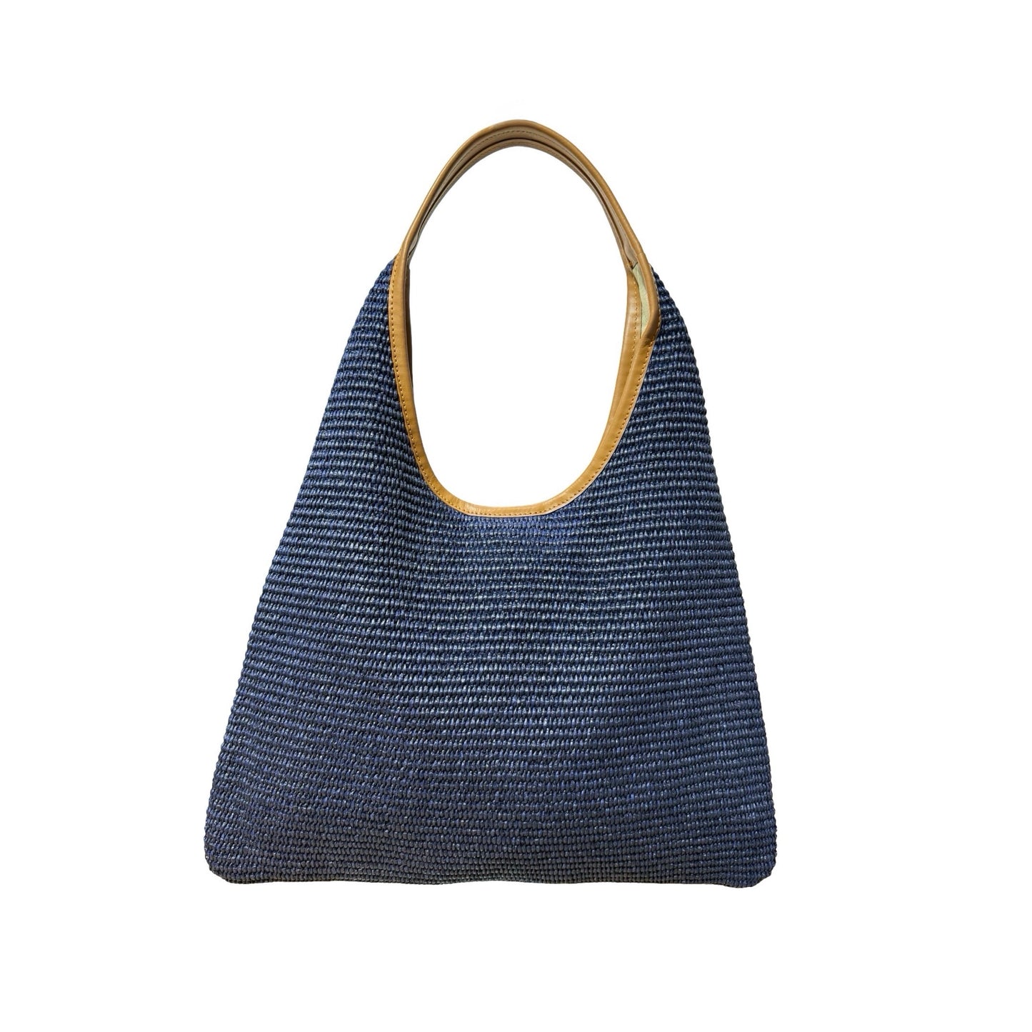 SAC EPAULE RAPHIA GARNI CUIR