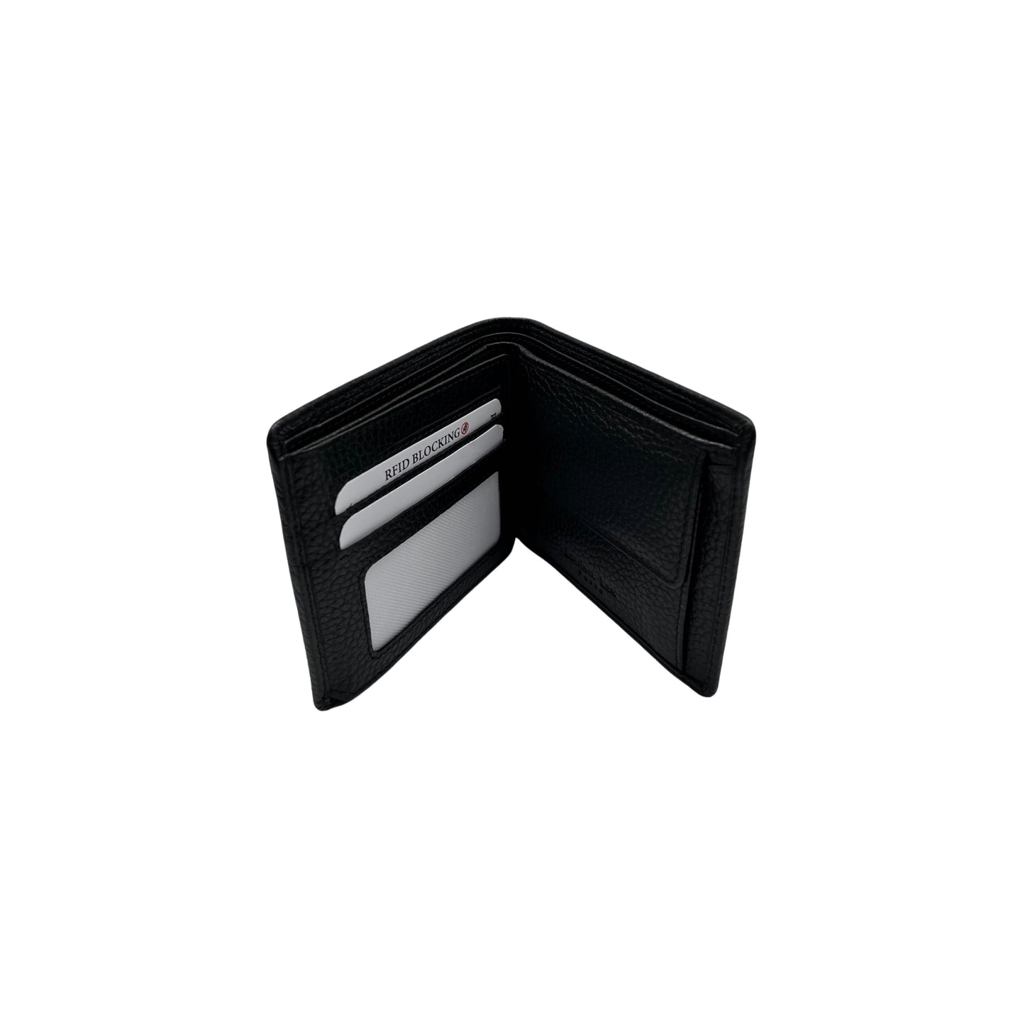 PORTE FEUILLE CUIR GRAINE NATHAN NOIR