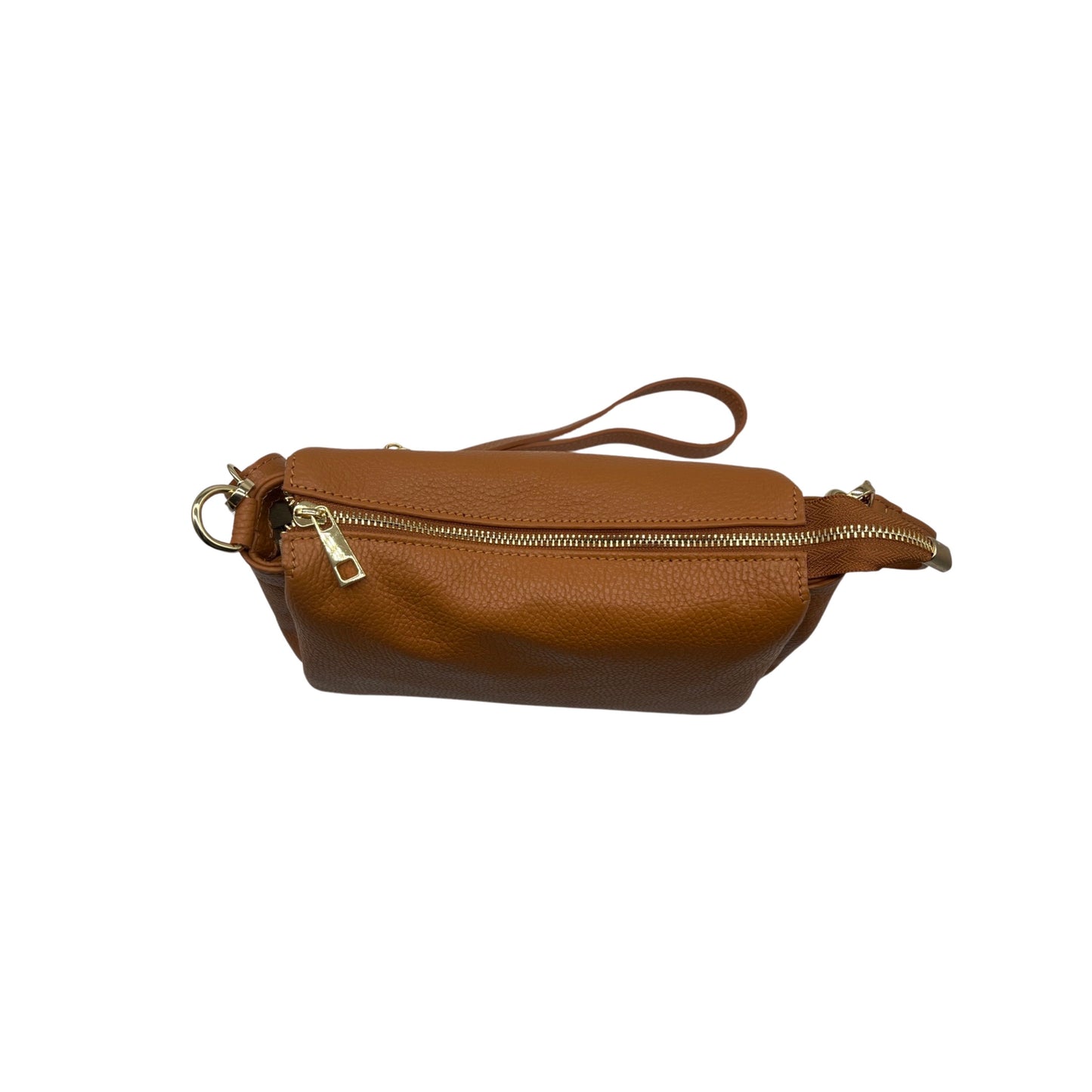 SOPHIE CAMEL-TASCHE AUS genarbtem Leder mit 3 Fächern